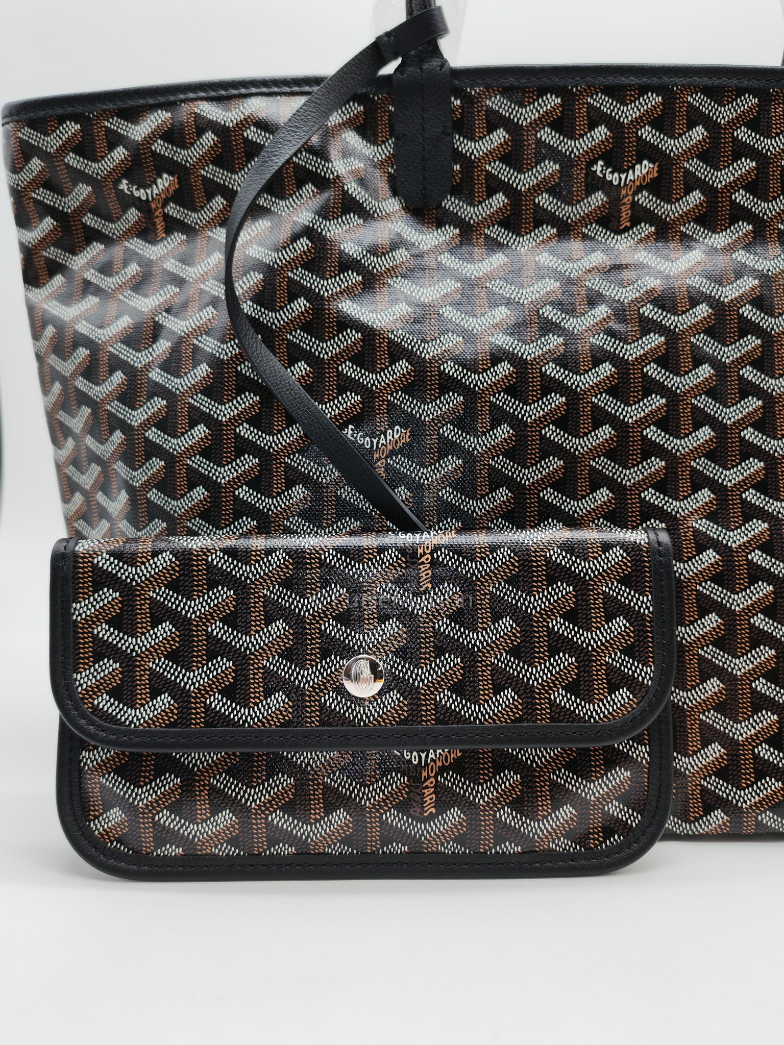 Goyard Saint Louis PM in Black Goyardine Canvas | Purse Maison Luxury Bags Shop