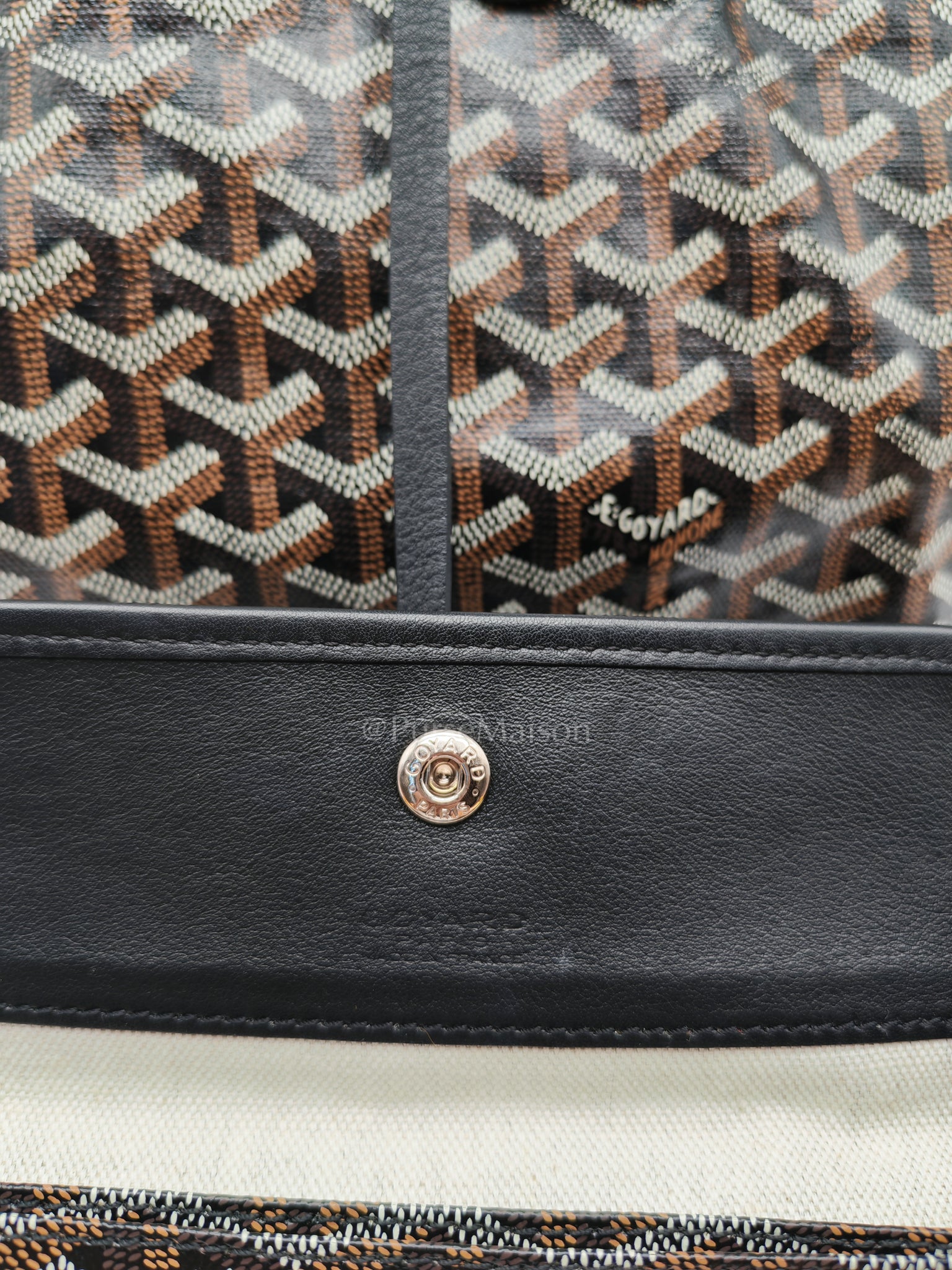 Goyard St. Louis Pm in Black Goyardine Canvas | Purse Maison Luxury Bags Shop