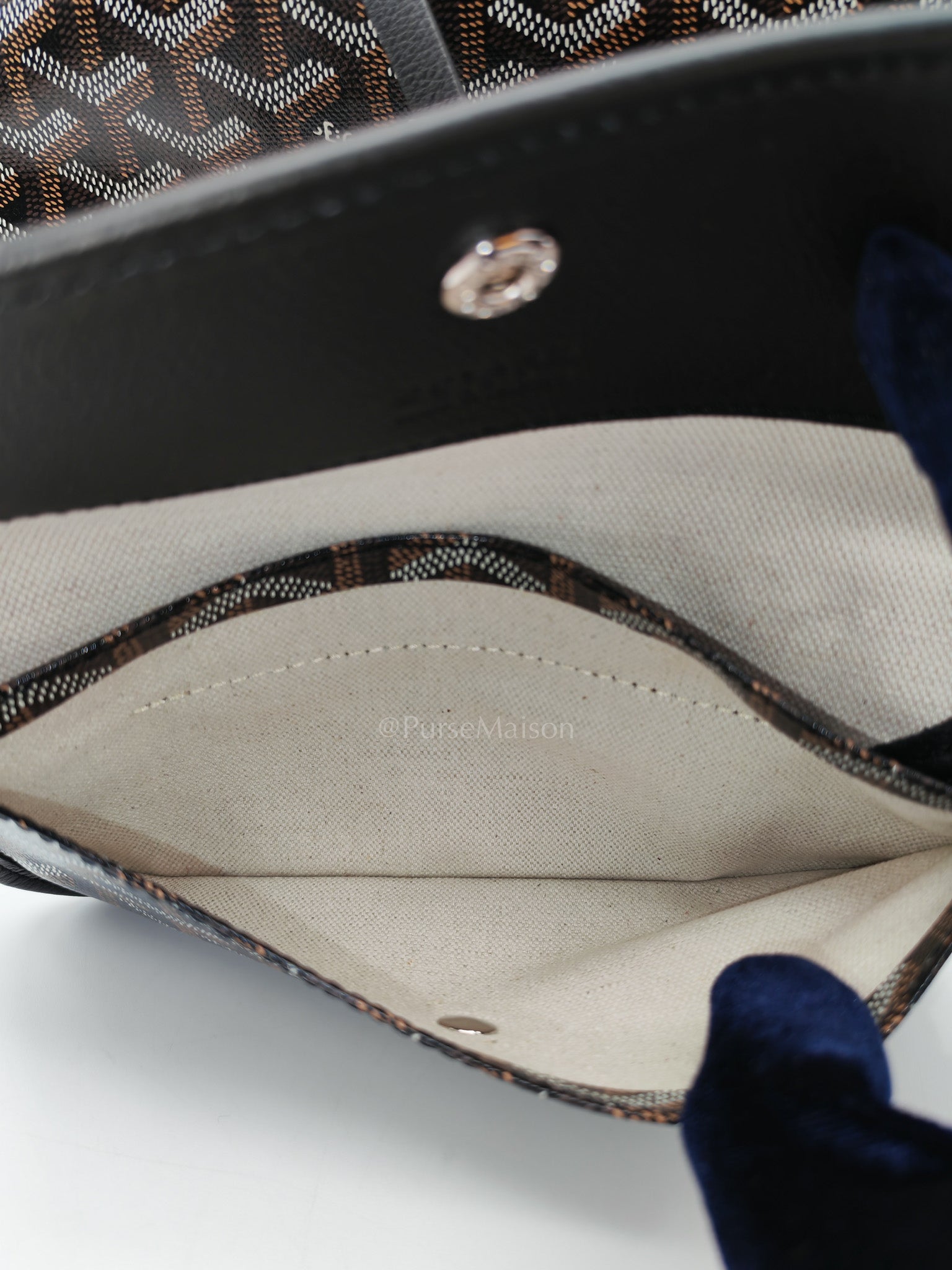 Goyard Saint Louis PM in Black Goyardine Canvas | Purse Maison Luxury Bags Shop