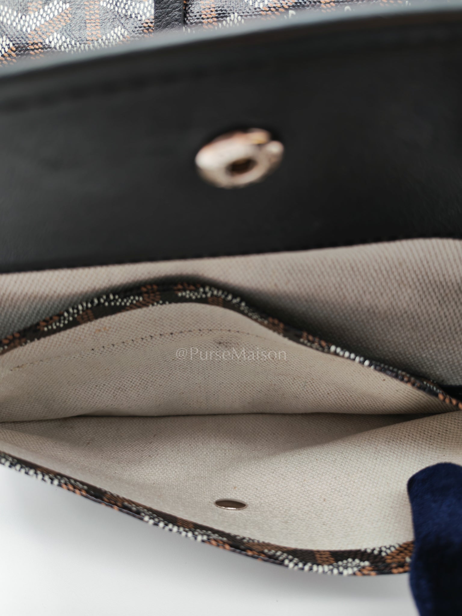 Goyard St. Louis Pm in Black Goyardine Canvas | Purse Maison Luxury Bags Shop