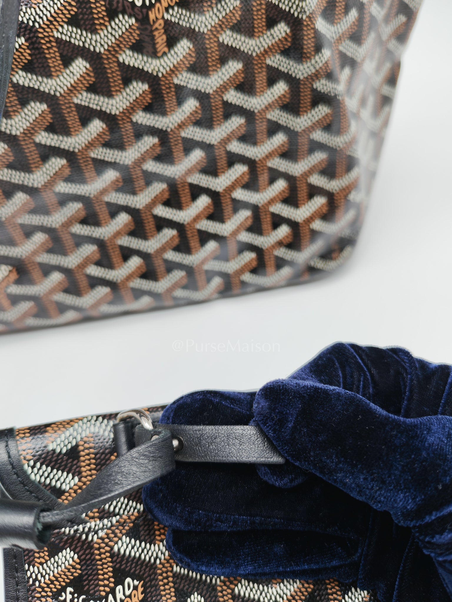 Goyard St. Louis Pm in Black Goyardine Canvas | Purse Maison Luxury Bags Shop