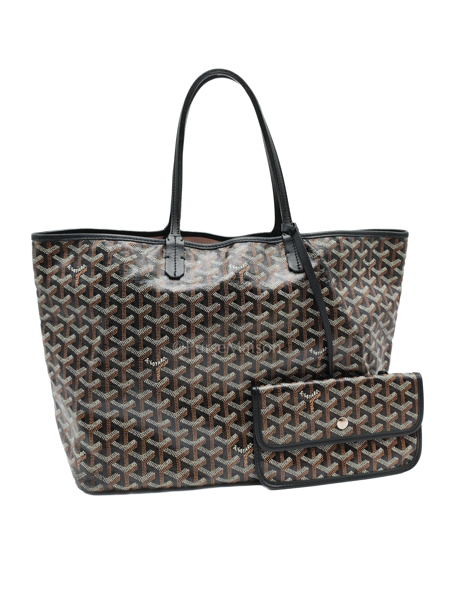 Goyard St. Louis Pm in Black Goyardine Canvas | Purse Maison Luxury Bags Shop