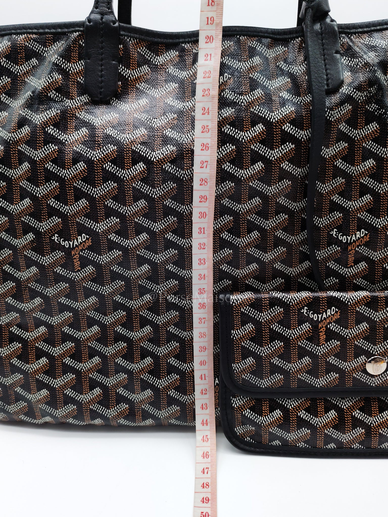 Goyard St. Louis Pm in Black Goyardine Canvas | Purse Maison Luxury Bags Shop
