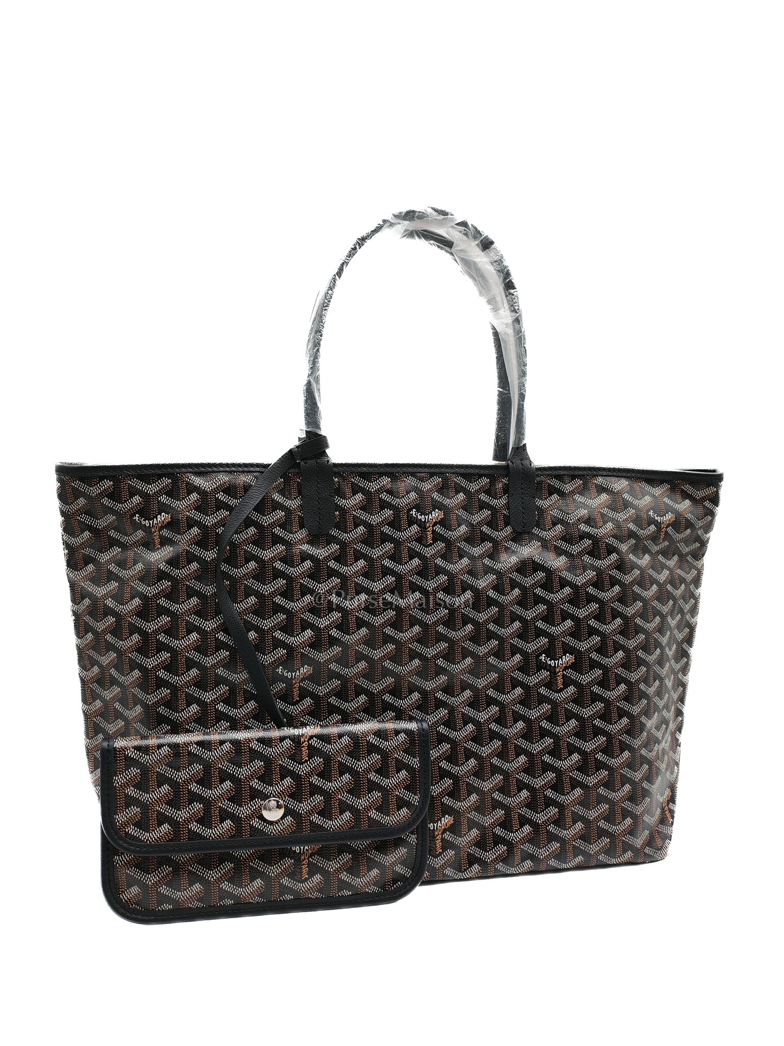 Goyard Saint Louis PM in Black Goyardine Canvas | Purse Maison Luxury Bags Shop
