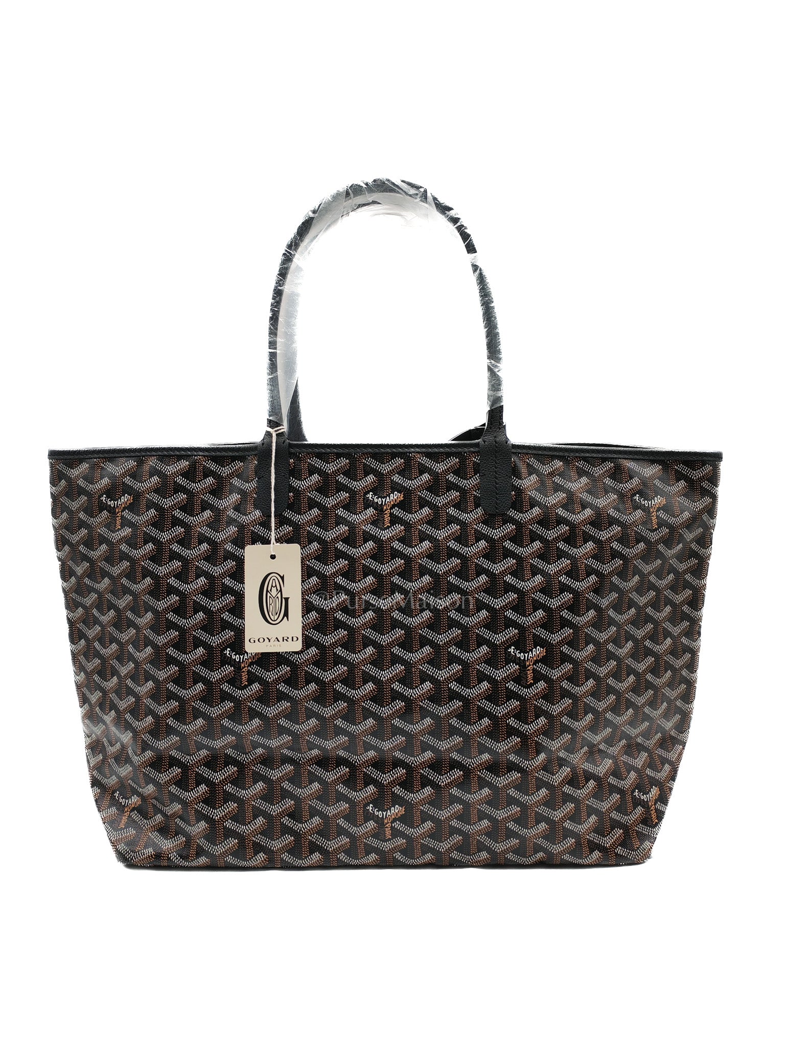 Goyard Saint Louis PM in Black Goyardine Canvas | Purse Maison Luxury Bags Shop