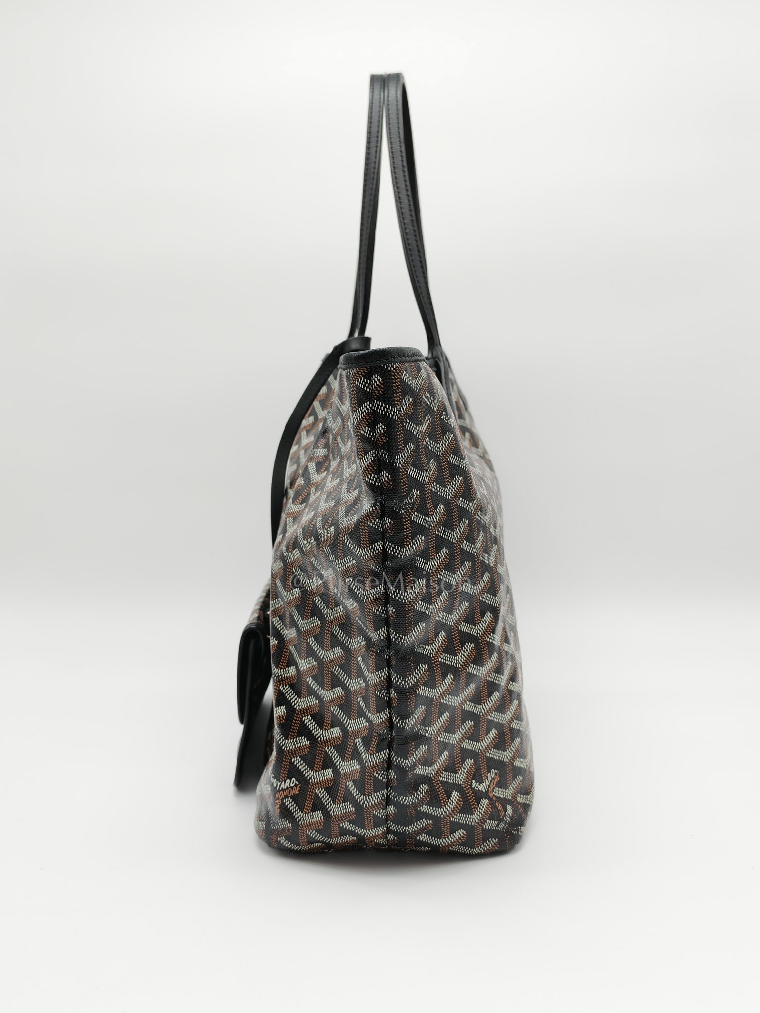 Goyard St. Louis Pm in Black Goyardine Canvas | Purse Maison Luxury Bags Shop