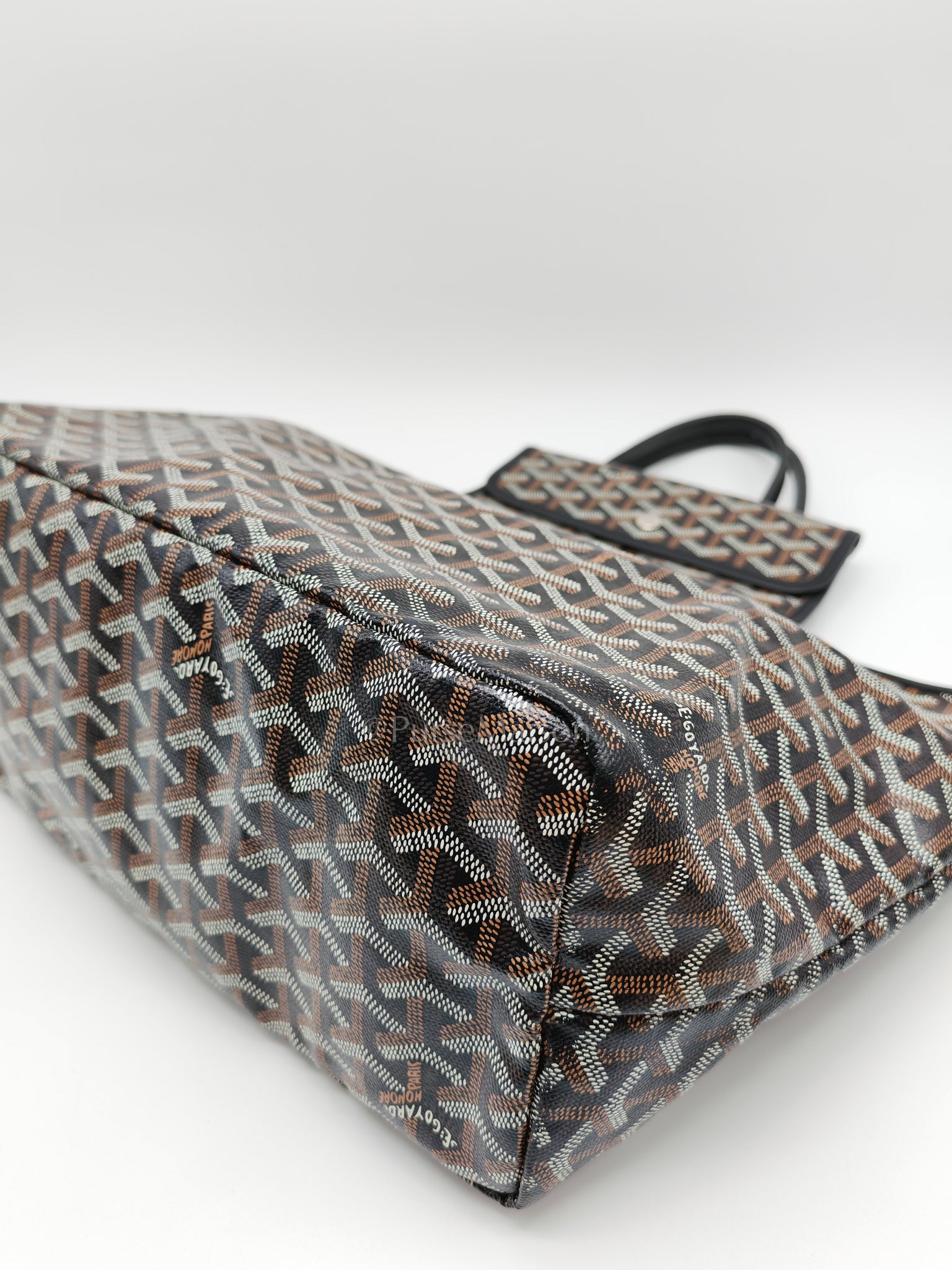 Goyard St. Louis Pm in Black Goyardine Canvas | Purse Maison Luxury Bags Shop