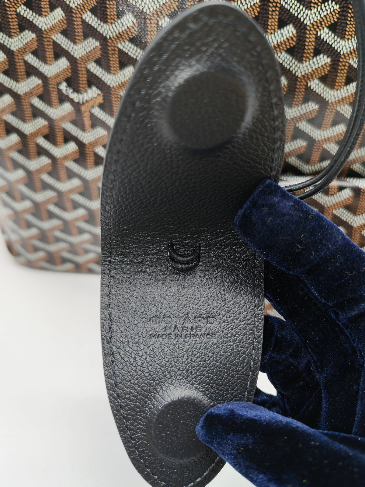 Goyard Saint Louis PM in Black Goyardine Canvas with Croc Universal Clip Charm | Purse Maison Luxury Bags Shop