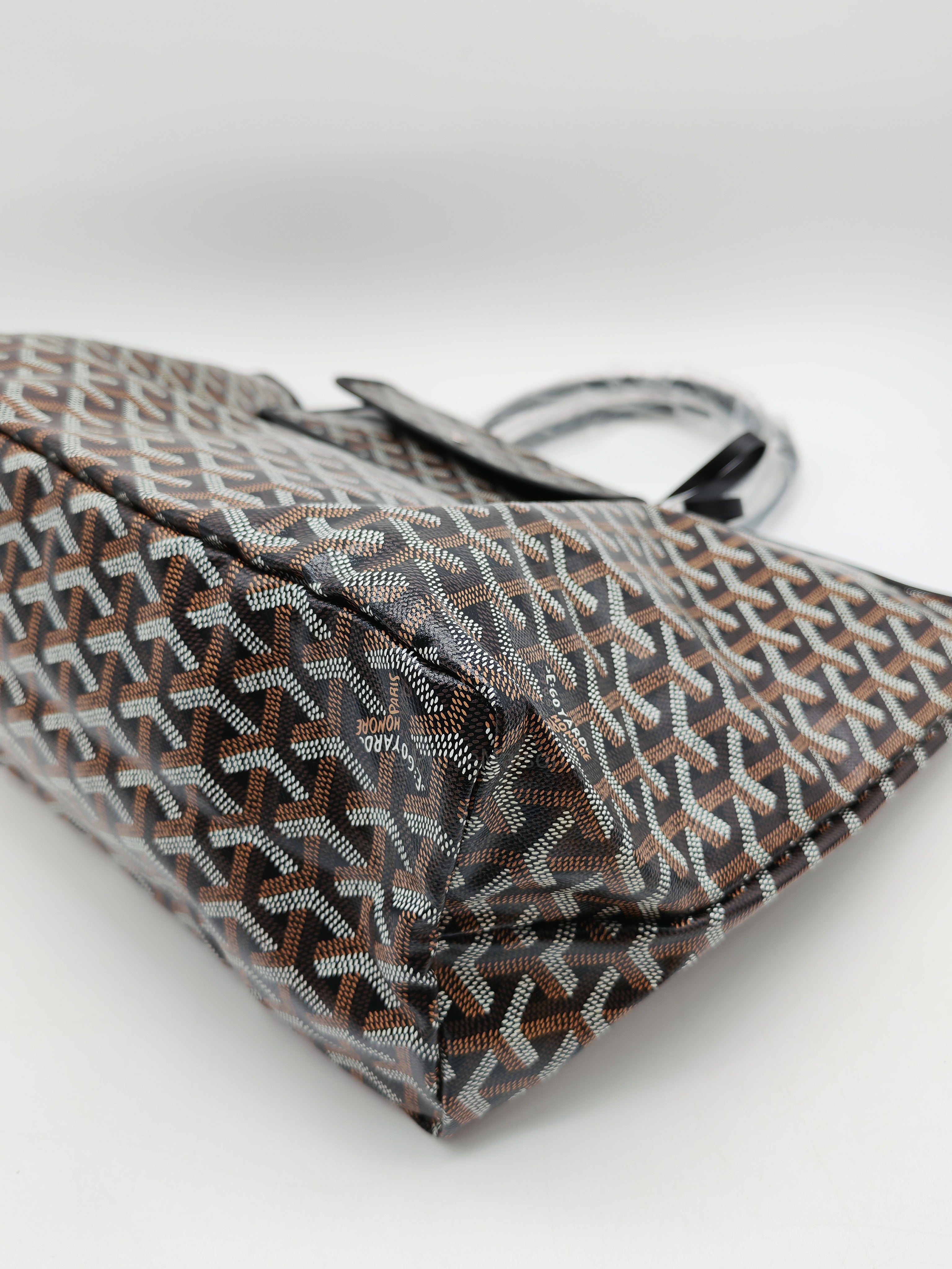 Goyard Saint Louis PM in Black Goyardine Canvas with Croc Universal Clip Charm | Purse Maison Luxury Bags Shop
