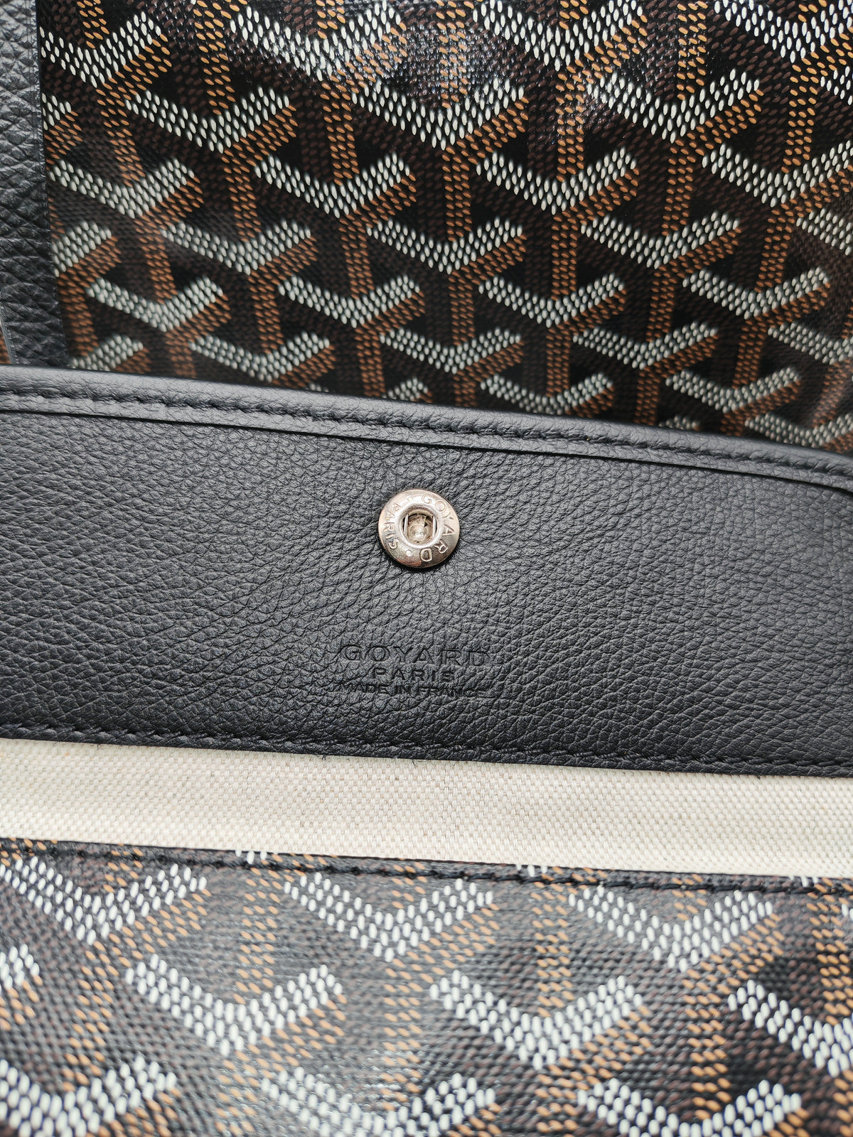 Goyard Saint Louis PM in Black/Noir Goyardine Canvas | Purse Maison Luxury Bags Shop