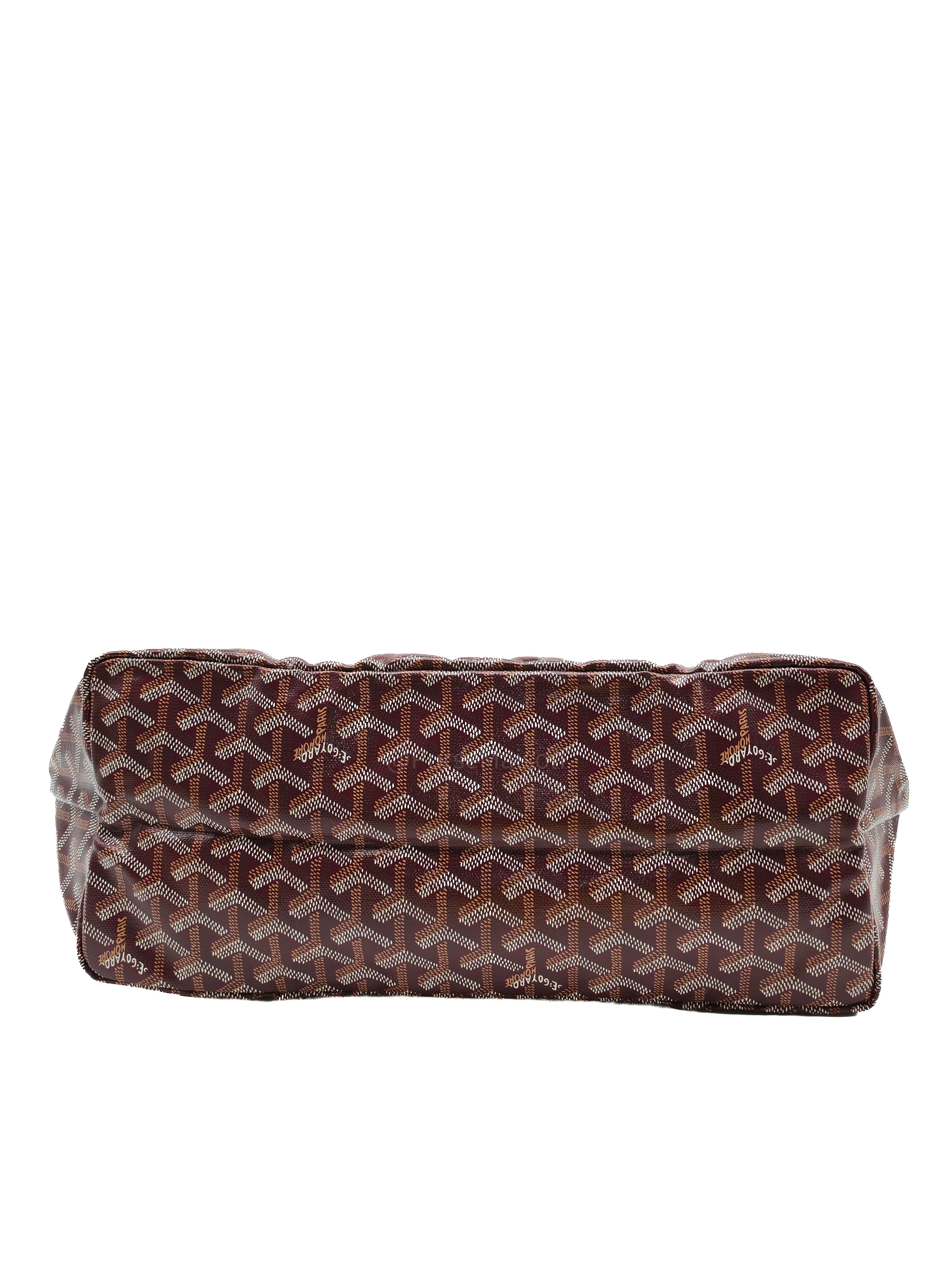 Goyard Saint Louis PM in Bordeaux Goyardine Canvas with Croc Universal Clip Charm | Purse Maison Luxury Bags Shop
