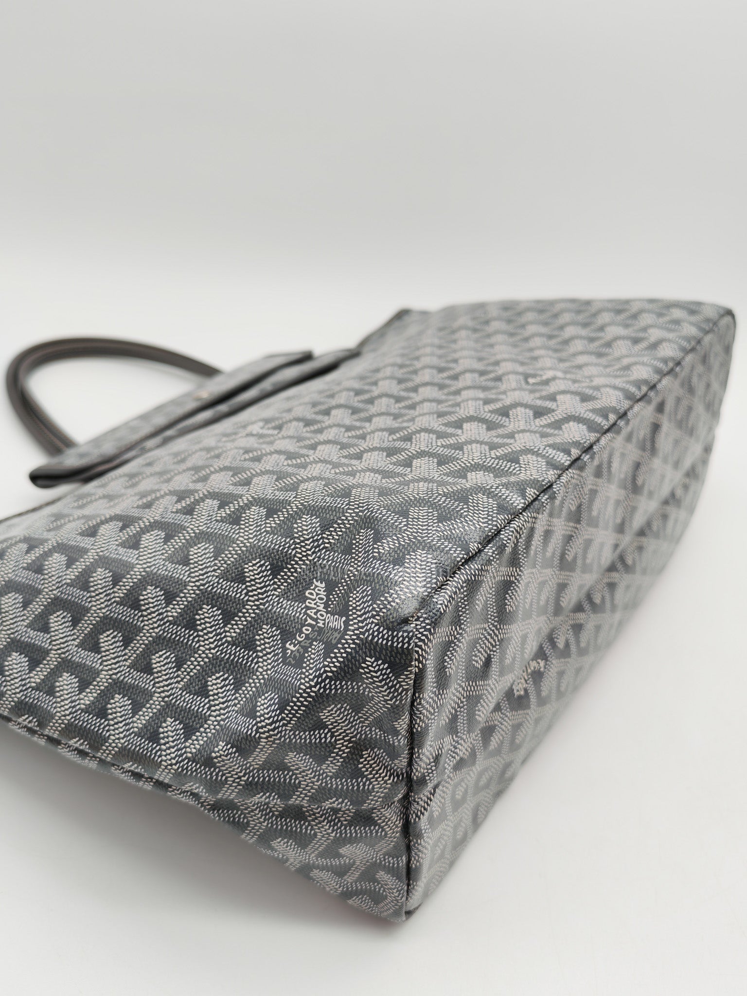 Goyard Saint Louis PM in Gray Goyardine Canvas | Purse Maison Luxury Bags Shop