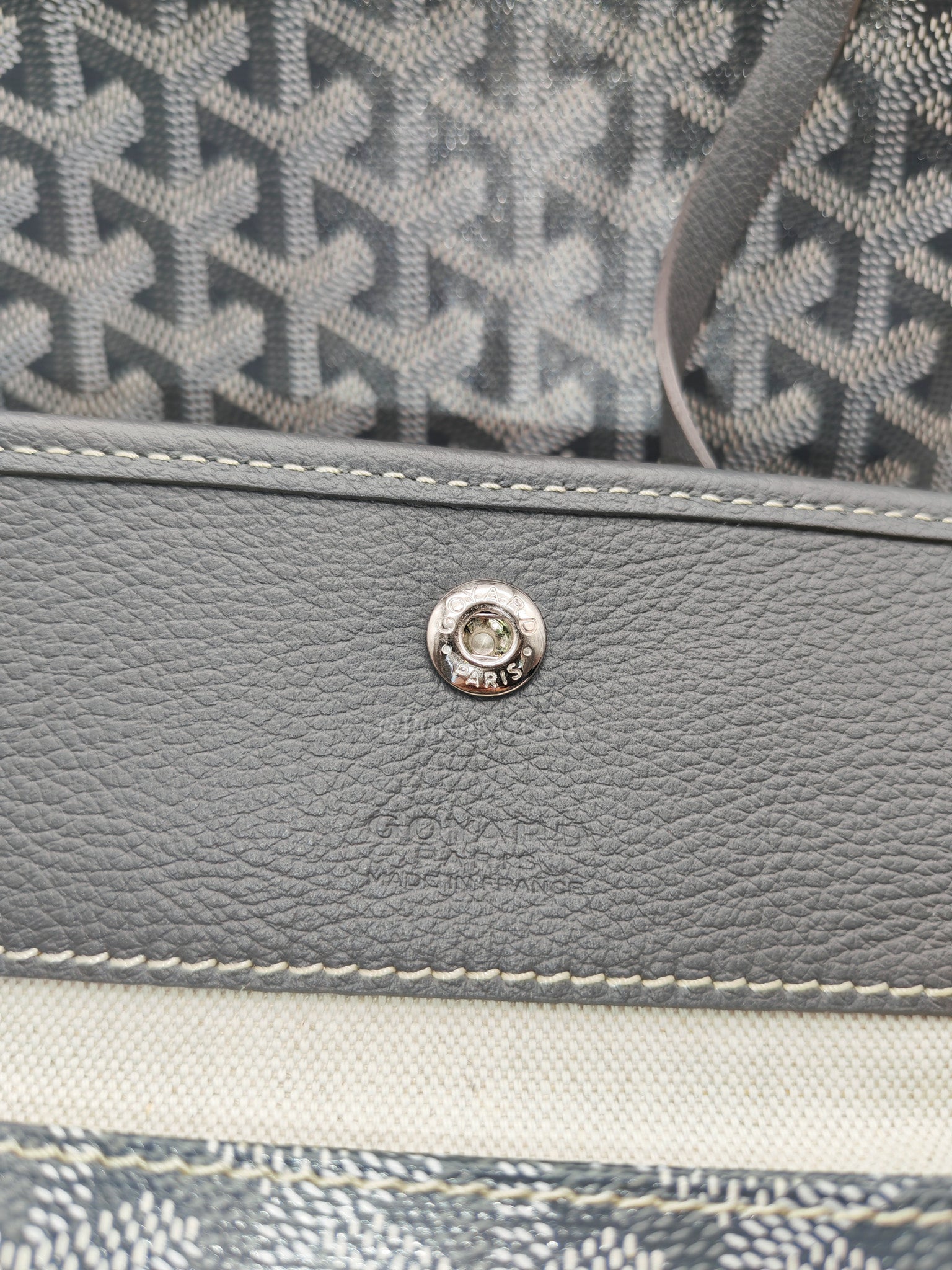 Goyard Saint Louis PM in Gray Goyardine Canvas | Purse Maison Luxury Bags Shop