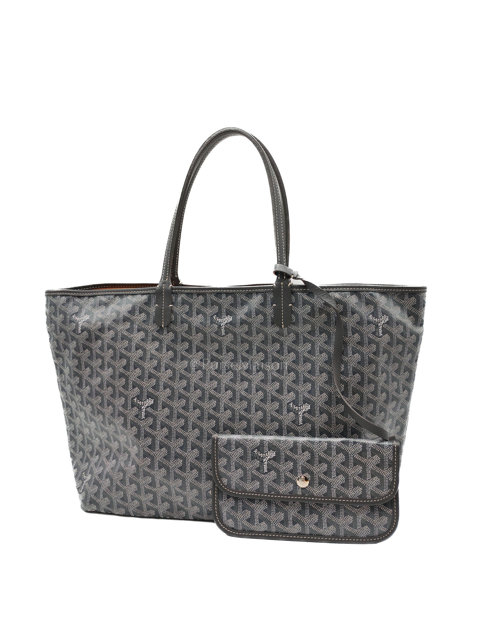 Goyard Saint Louis PM in Gray Goyardine Canvas | Purse Maison Luxury Bags Shop