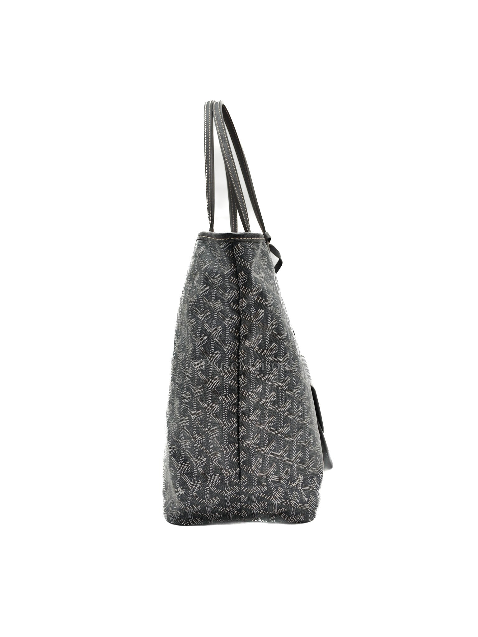 Goyard Saint Louis PM in Gray Goyardine Canvas | Purse Maison Luxury Bags Shop