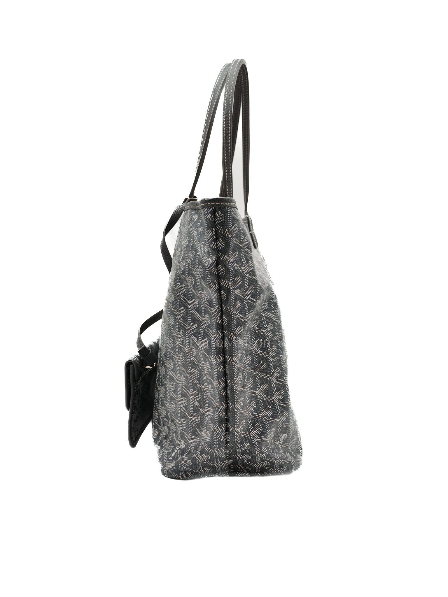 Goyard Saint Louis PM in Gray Goyardine Canvas | Purse Maison Luxury Bags Shop