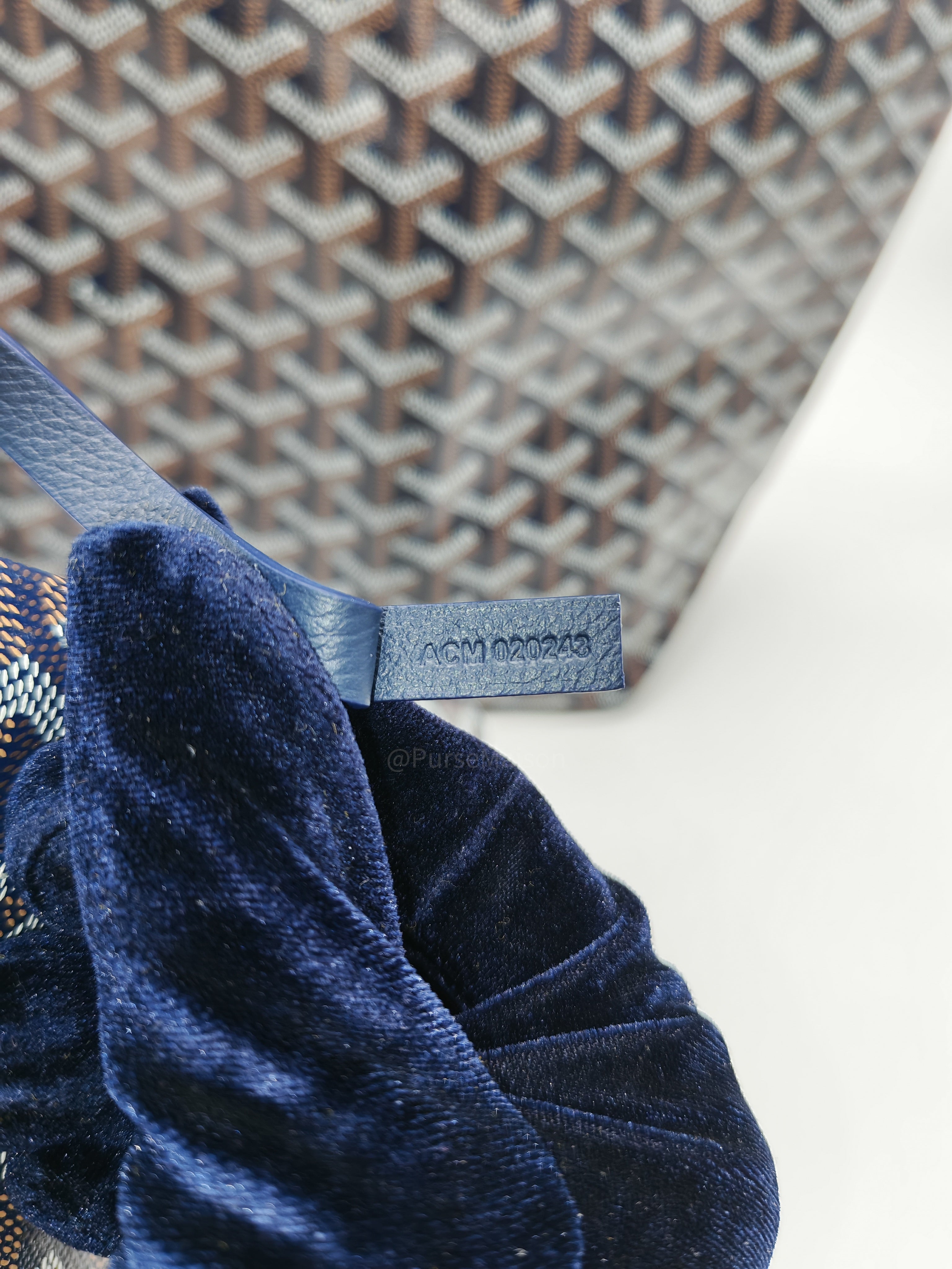 Goyard Saint Louis PM in Navy Blue Goyardine Canvas with