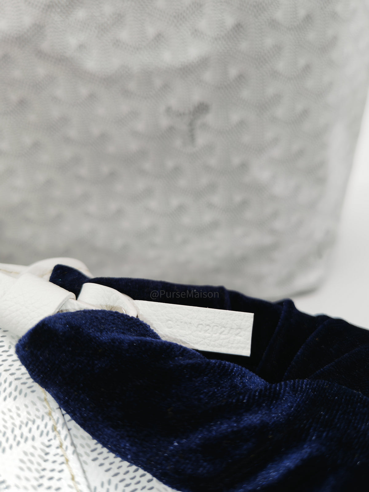 Goyard Saint Louis PM in White Goyardine Canvas with Croc Universal Clip Charm | Purse Maison Luxury Bags Shop