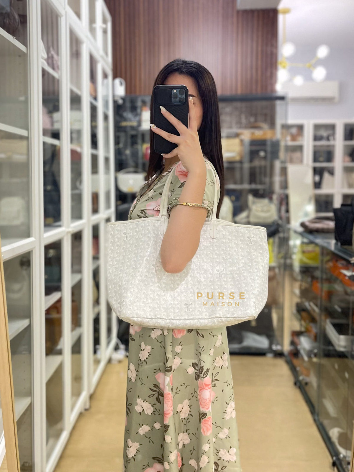 Saint Louis PM Tote Bag in Blanc (White) | Purse Maison Luxury Bags Shop