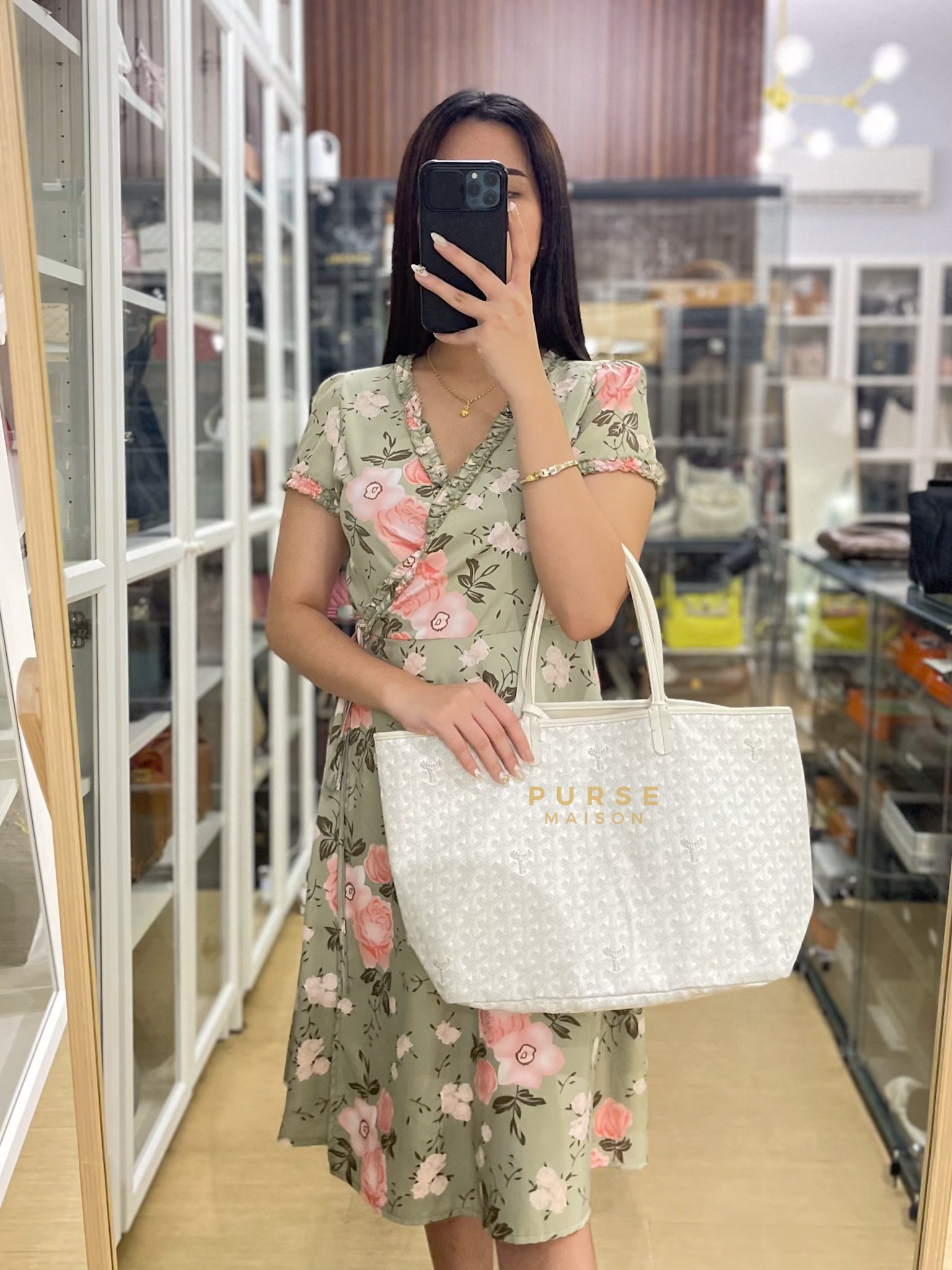 Saint Louis PM Tote Bag in Blanc (White) | Purse Maison Luxury Bags Shop