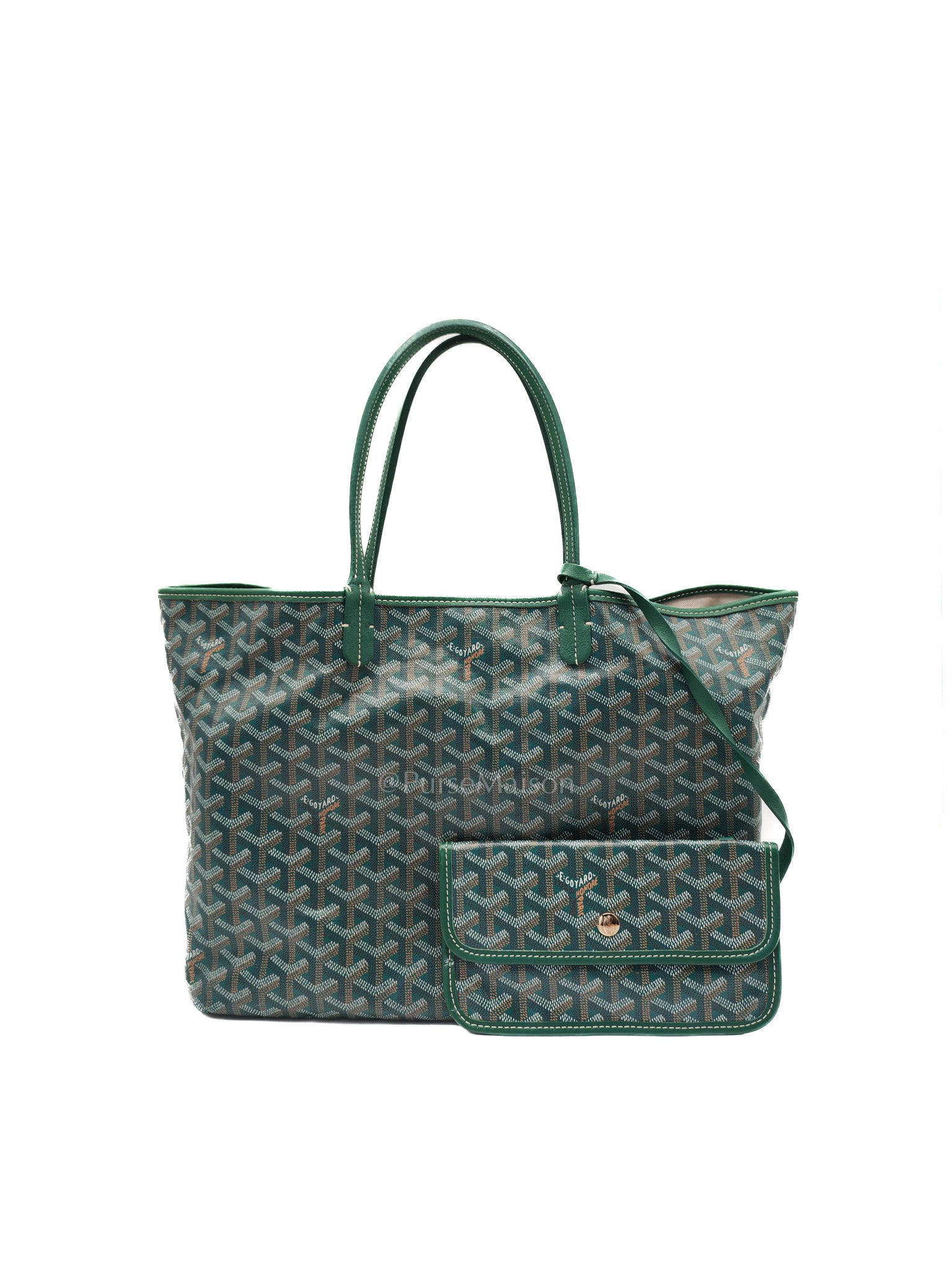 Goyard Saint Louis PM Tote Bag in Green Goyardine Canvas | Purse Maison Luxury Bags Shop