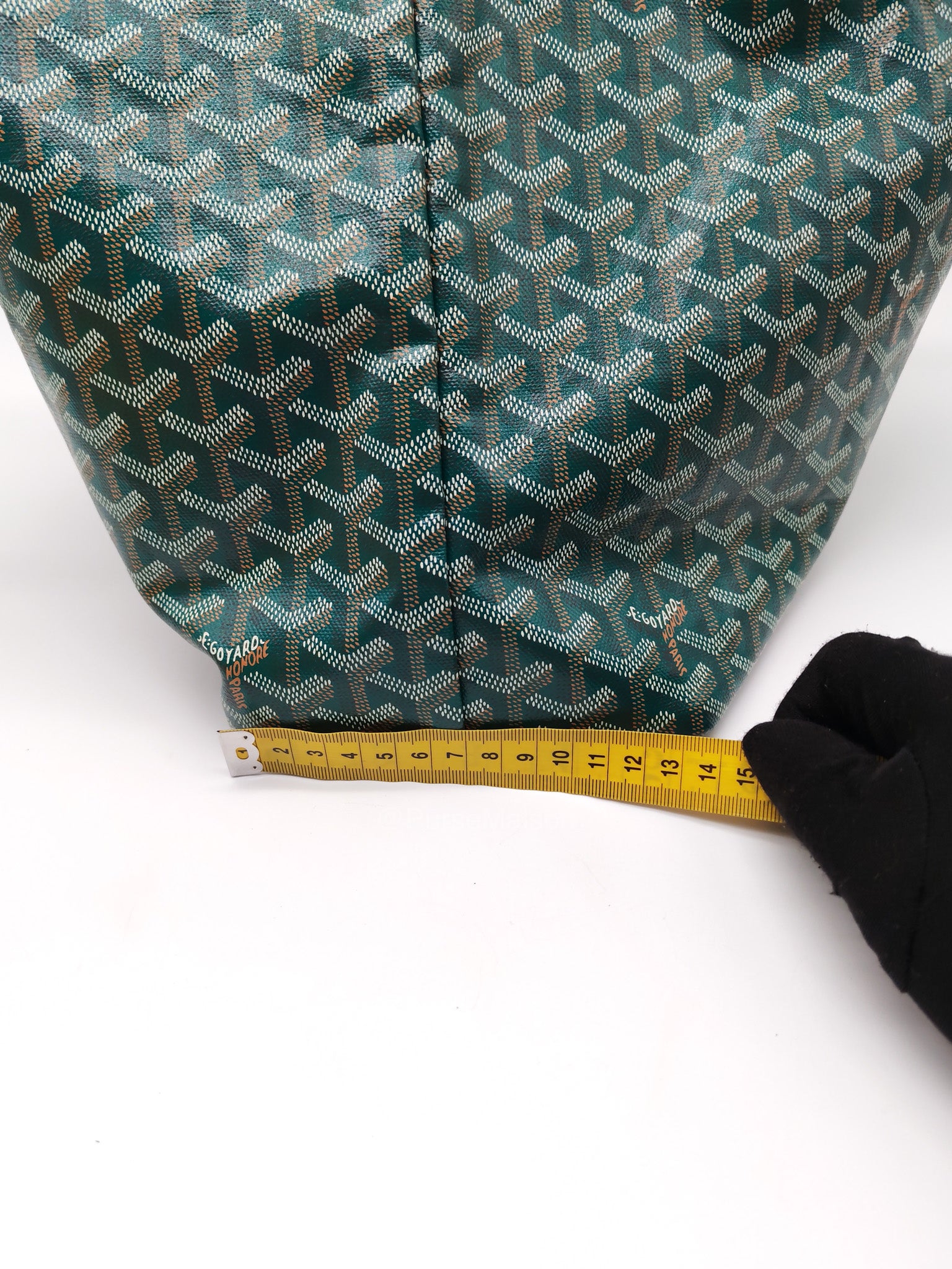 Goyard Saint Louis PM with Croc Universal Clip Charm in Green Goyardine Canvas | Purse Maison Luxury Bags Shop
