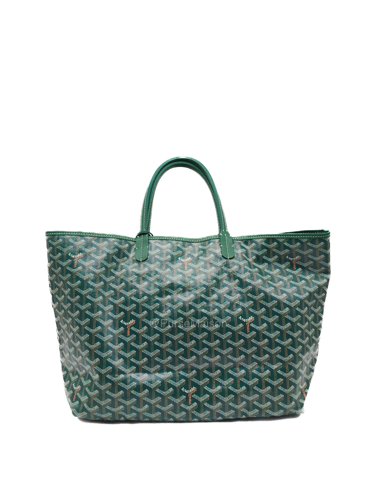 Goyard Saint Louis PM with Croc Universal Clip Charm in Green Goyardine Canvas | Purse Maison Luxury Bags Shop