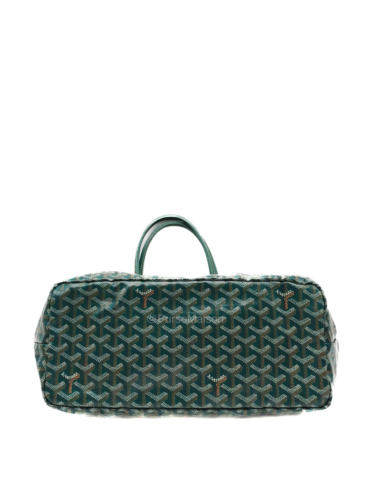 Goyard Saint Louis PM with Croc Universal Clip Charm in Green Goyardine Canvas | Purse Maison Luxury Bags Shop
