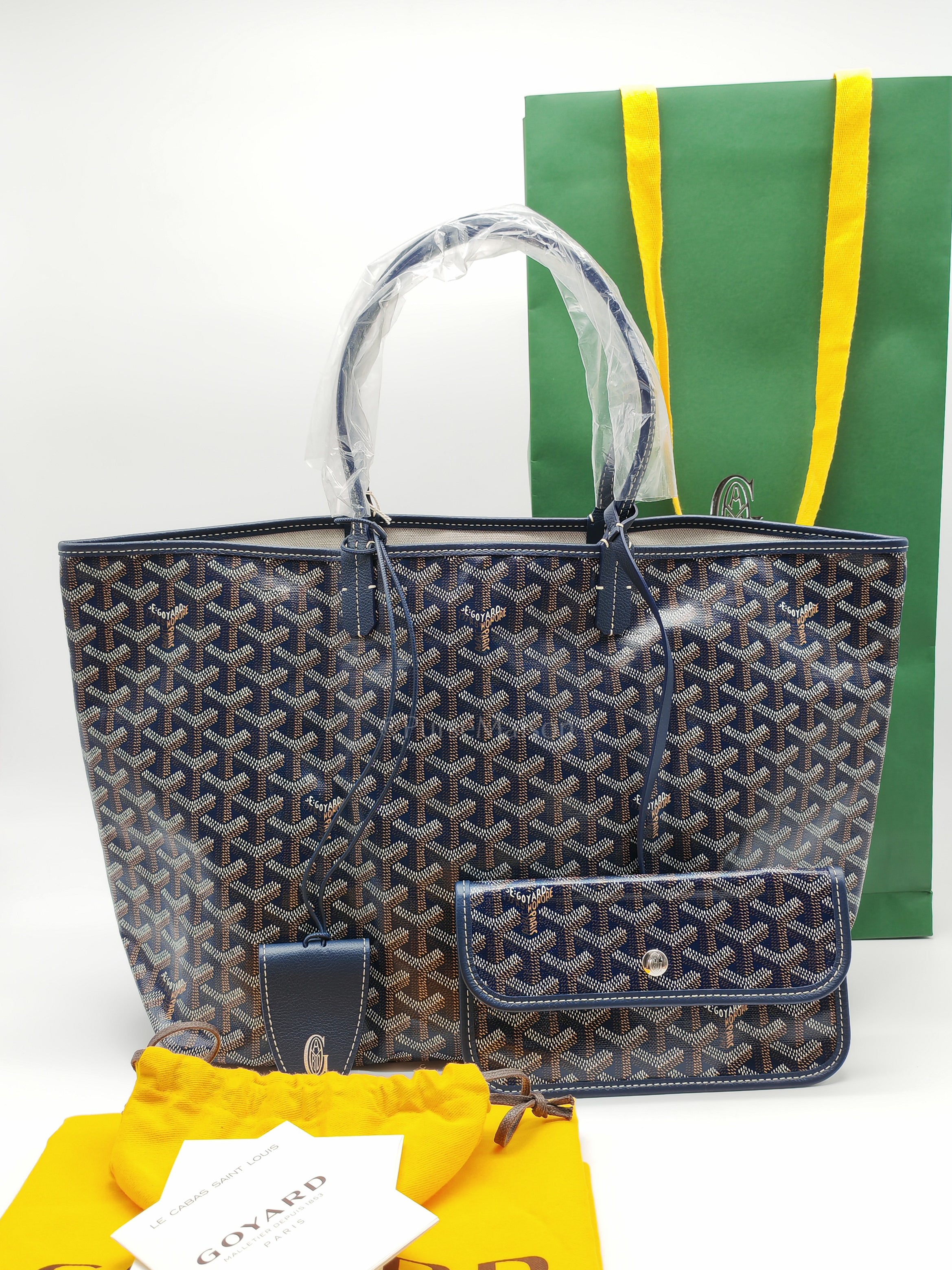 Goyard Saint Louis PM with Croc Universel Clip Charm in Navy Blue Goya