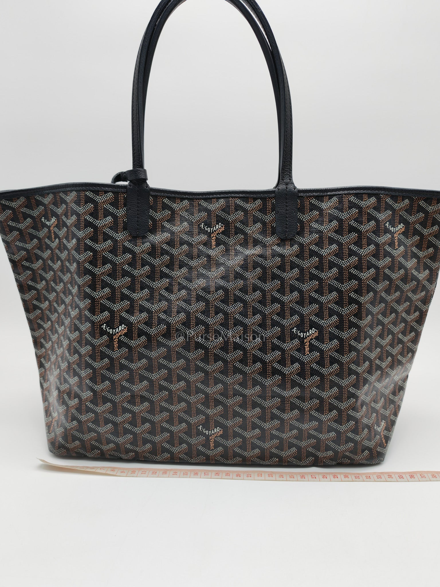 Saint Louis Tote Bag PM in Black Goyardine Canvas | Purse Maison Luxury Bags Shop