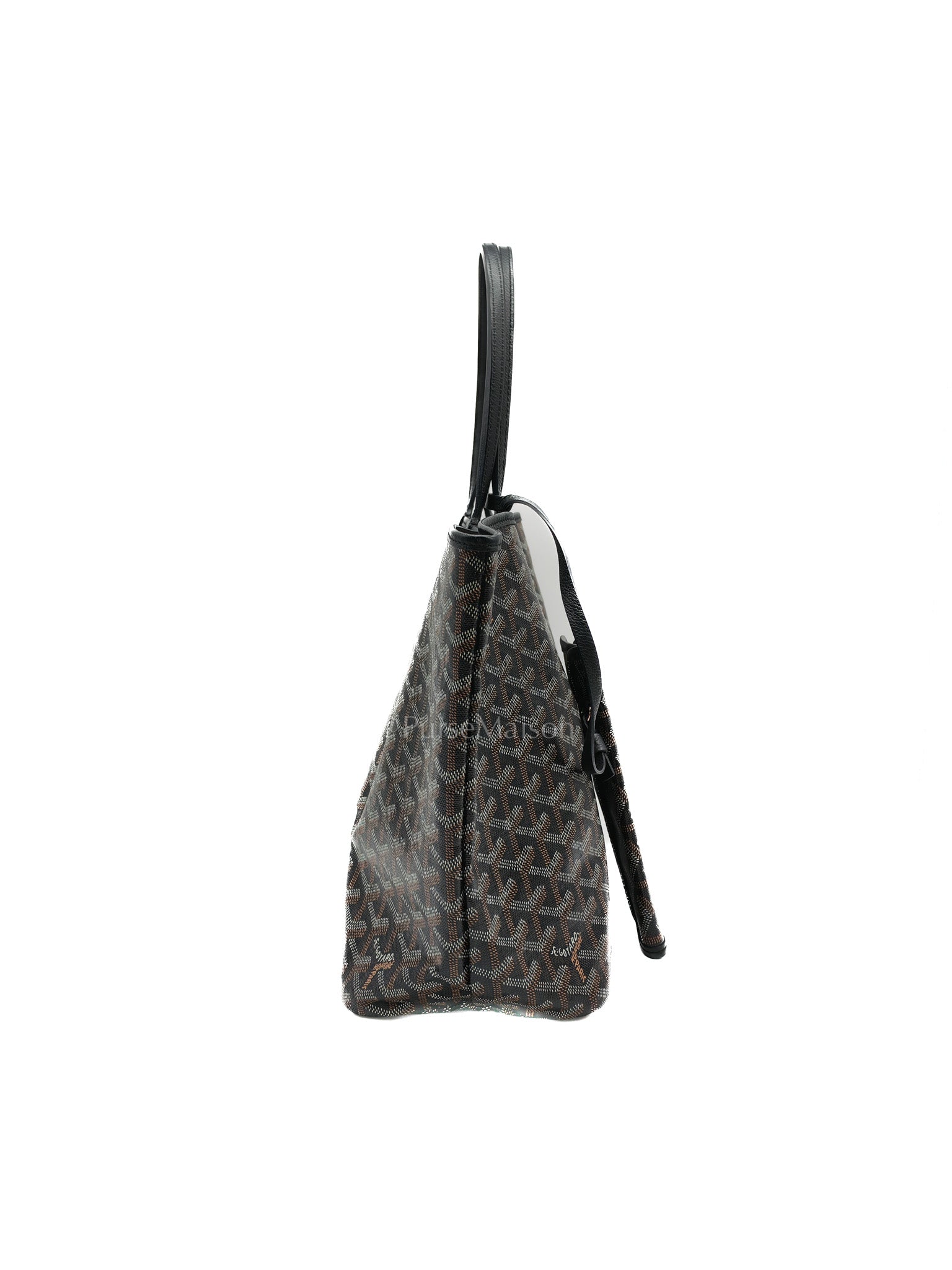 Saint Louis Tote Bag PM in Black Goyardine Canvas | Purse Maison Luxury Bags Shop