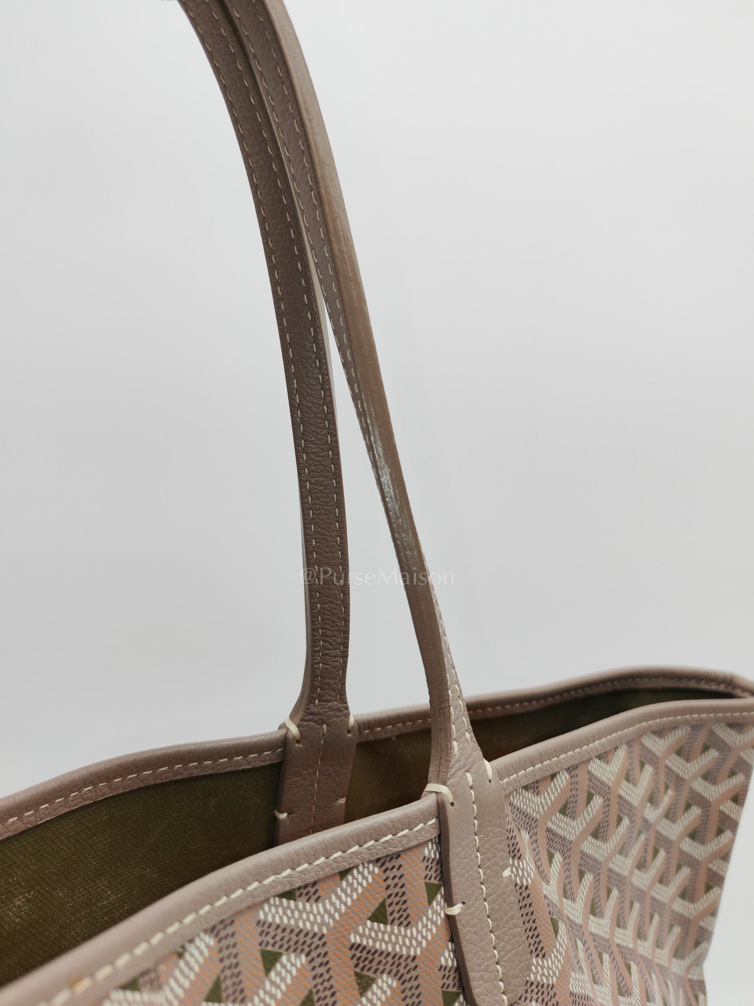 Goyard Saint Louis Tote Bag Pm in Claire-Voie Khaki Goyardine Canvas | Purse Maison Luxury Bags Shop
