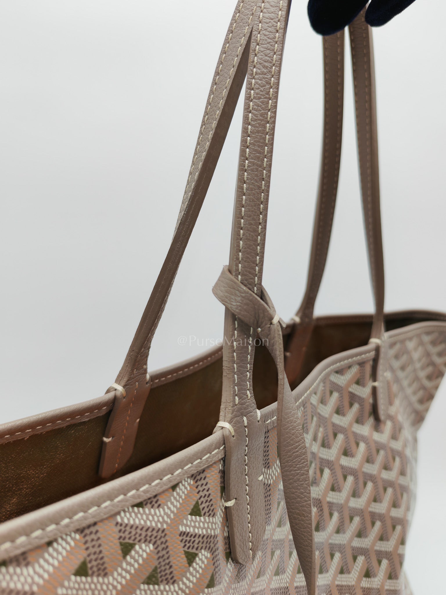 Goyard Saint Louis Tote Bag Pm in Claire-Voie Khaki Goyardine Canvas | Purse Maison Luxury Bags Shop