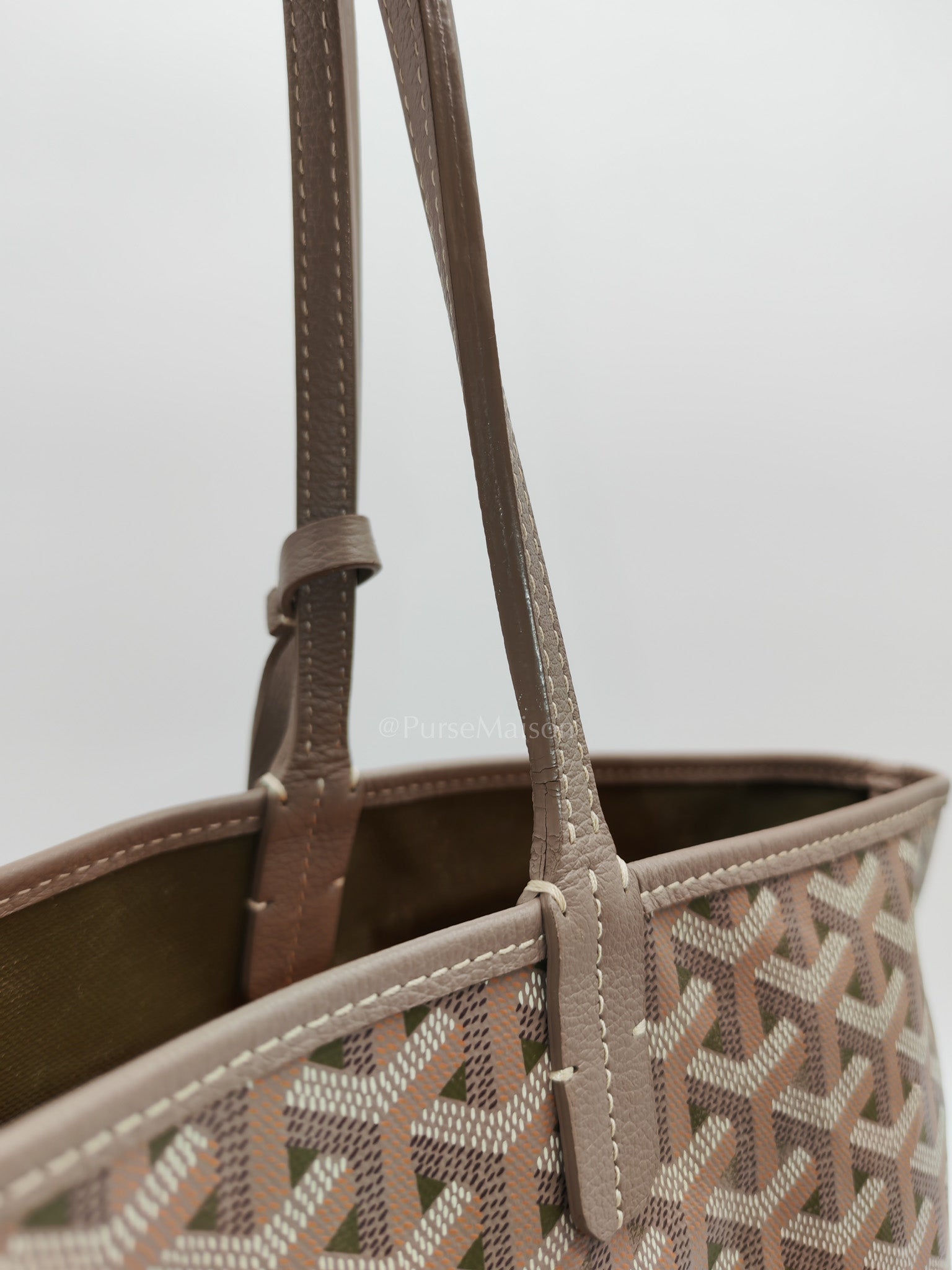 Goyard Saint Louis Tote Bag Pm in Claire-Voie Khaki Goyardine Canvas | Purse Maison Luxury Bags Shop