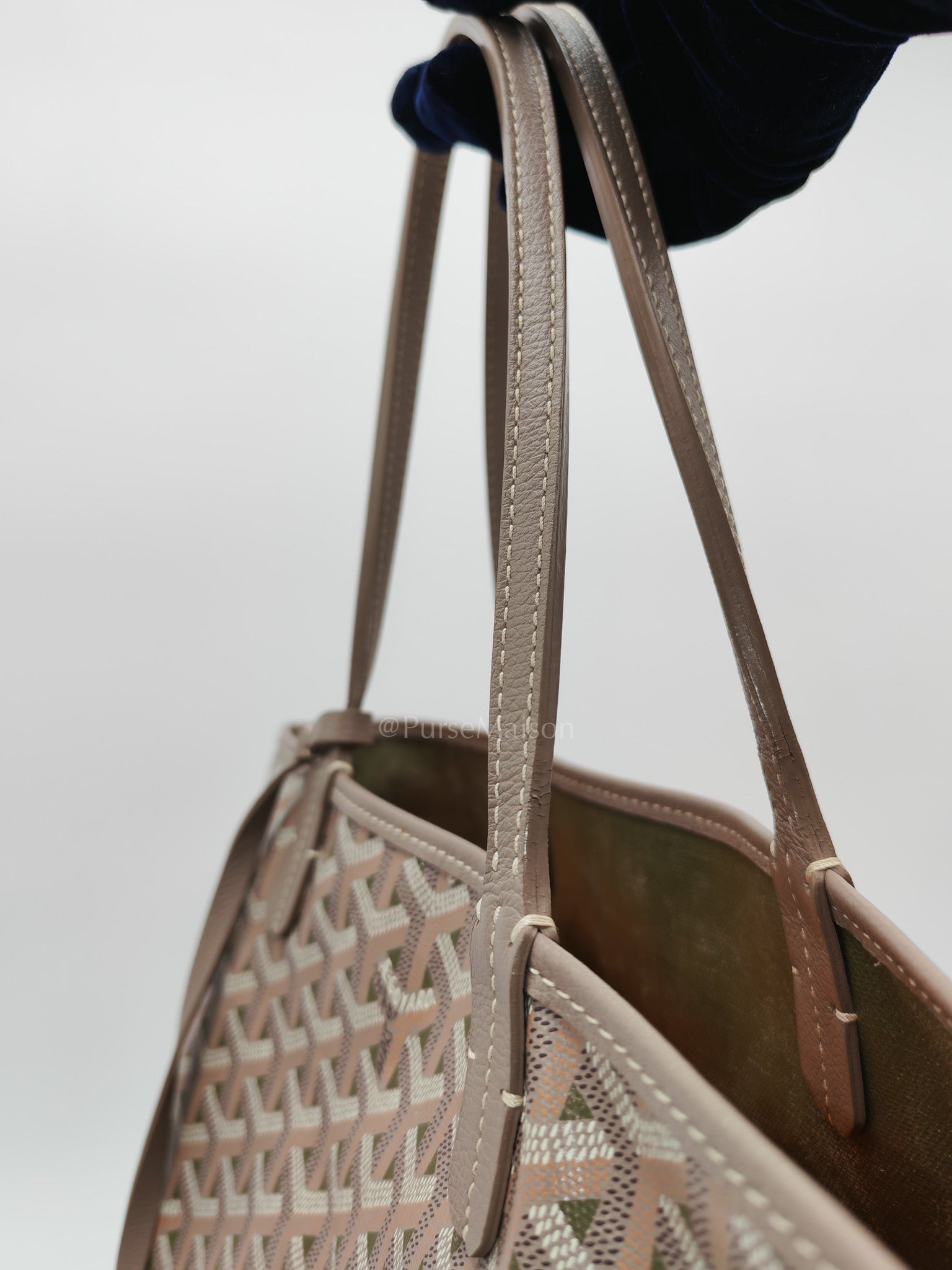 Goyard Saint Louis Tote Bag Pm in Claire-Voie Khaki Goyardine Canvas | Purse Maison Luxury Bags Shop