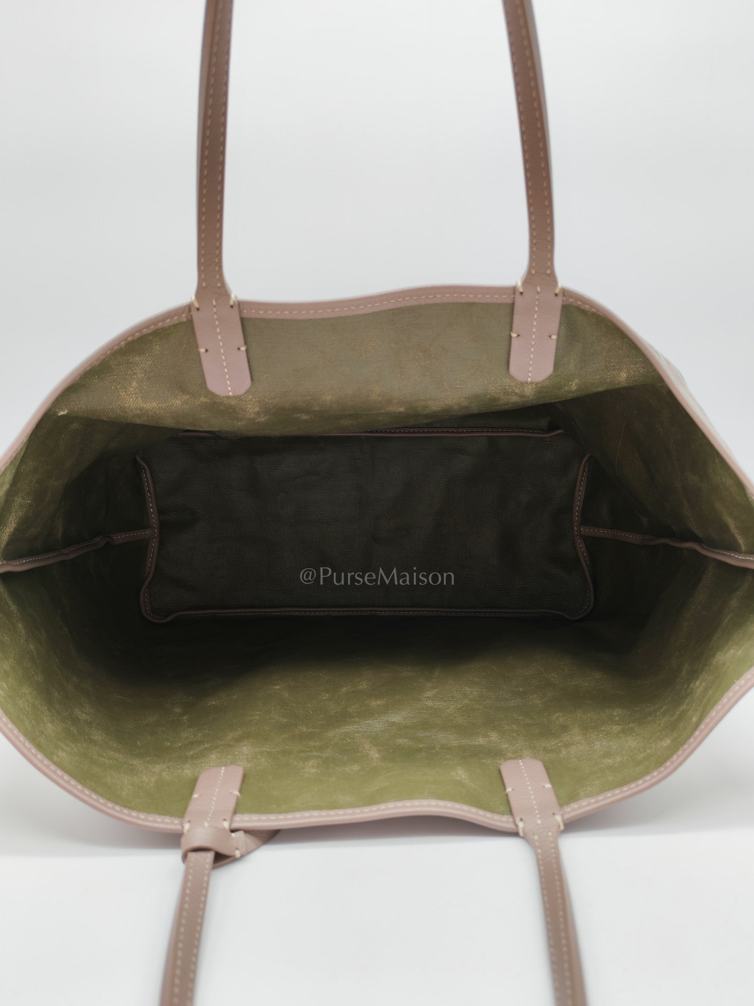 Goyard Saint Louis Tote Bag Pm in Claire-Voie Khaki Goyardine Canvas | Purse Maison Luxury Bags Shop