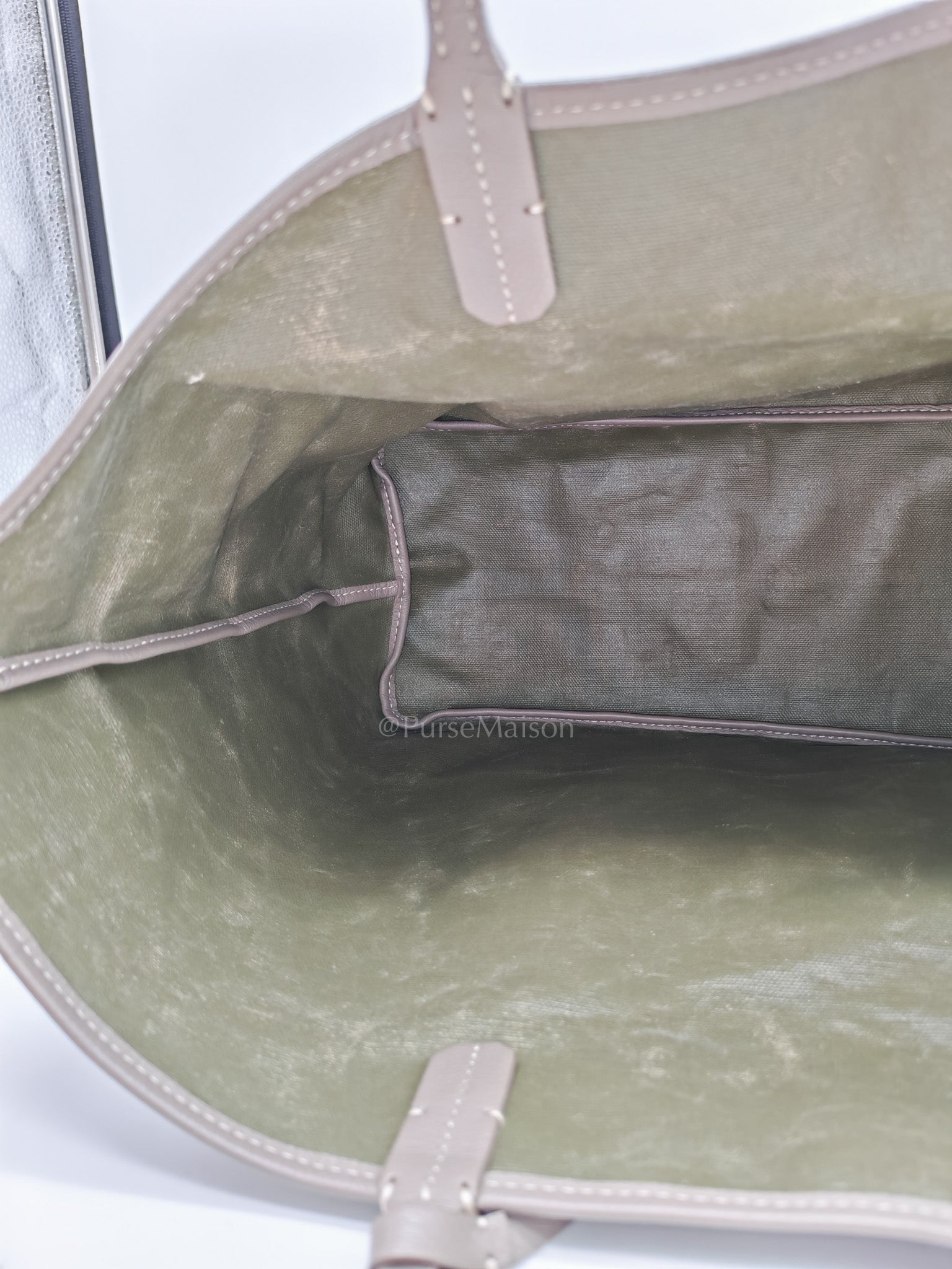 Goyard Saint Louis Tote Bag Pm in Claire-Voie Khaki Goyardine Canvas | Purse Maison Luxury Bags Shop