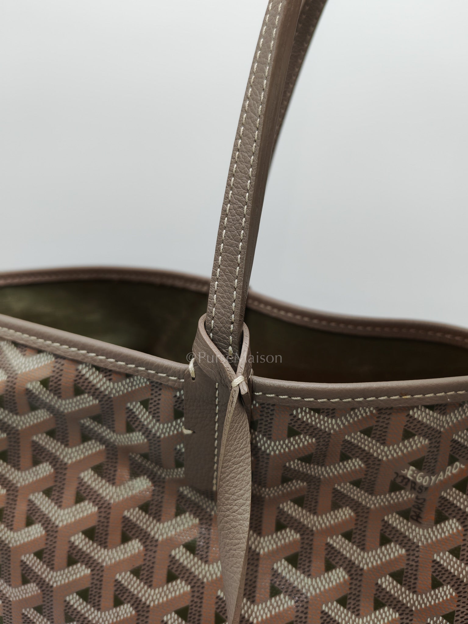 Goyard Saint Louis Tote Bag Pm in Claire-Voie Khaki Goyardine Canvas | Purse Maison Luxury Bags Shop