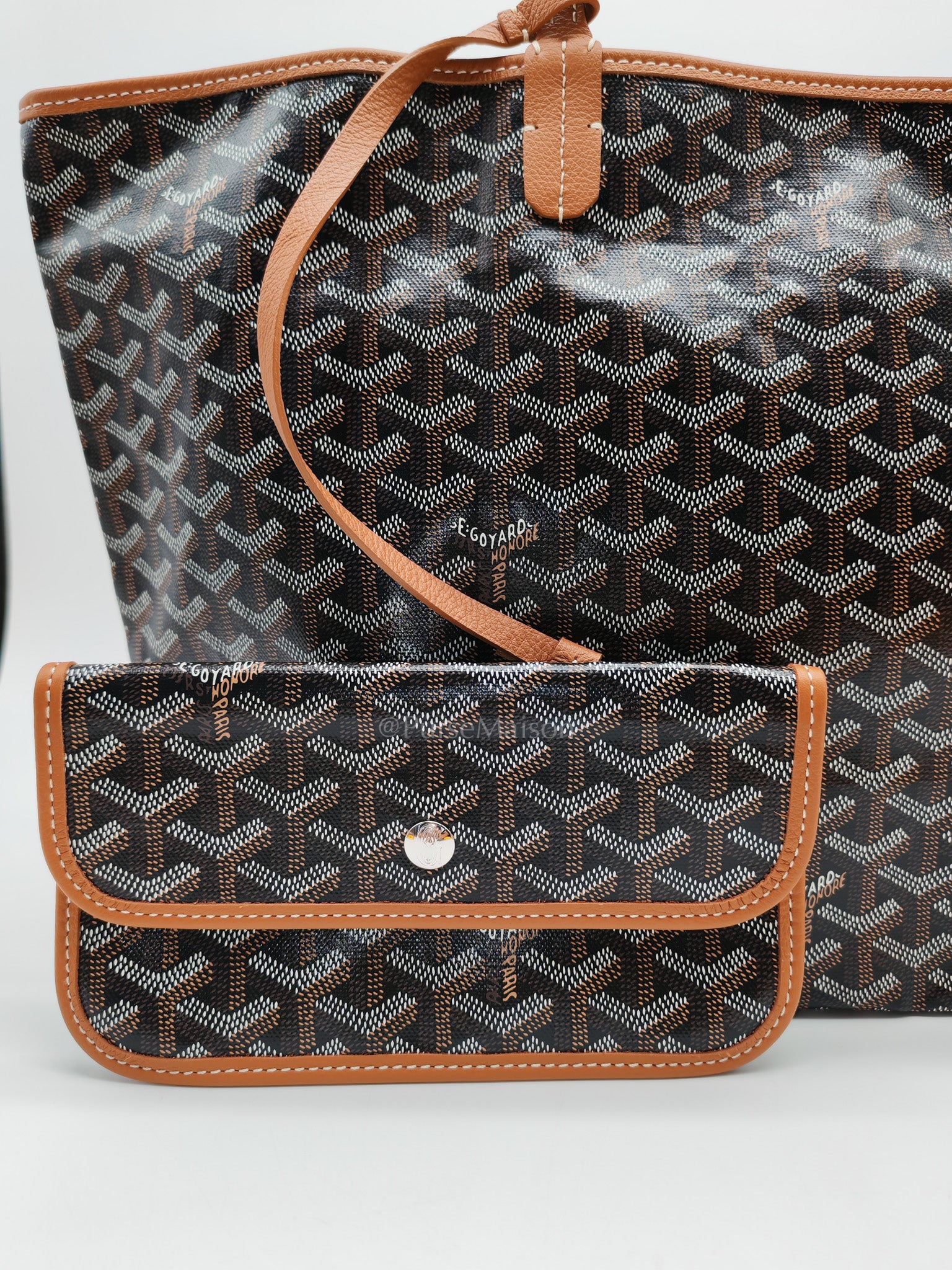 Goyard Saint Louis Tote Bag Pm in Tan Goyardine Canvas | Purse Maison Luxury Bags Shop
