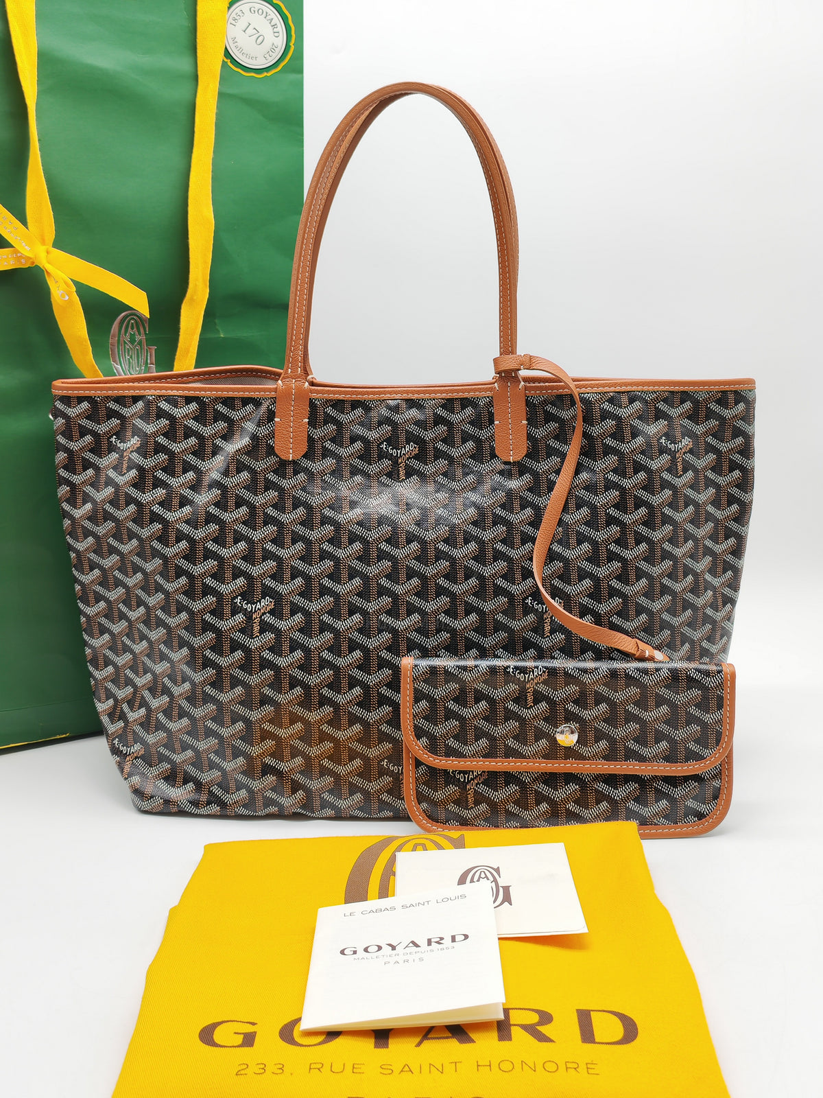 Goyard Saint Louis Tote Bag Pm in Tan Goyardine Canvas | Purse Maison Luxury Bags Shop