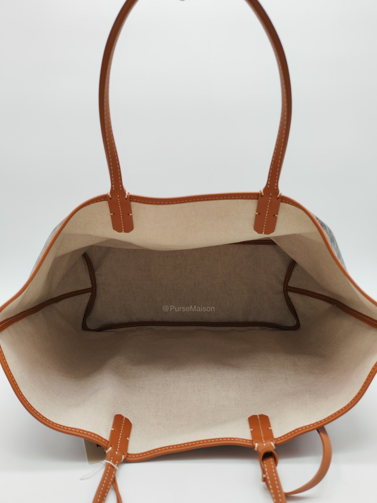 Goyard Saint Louis Tote Bag PM in Tan Goyardine Canvas with Croc Universal Clip Charm | Purse Maison Luxury Bags Shop