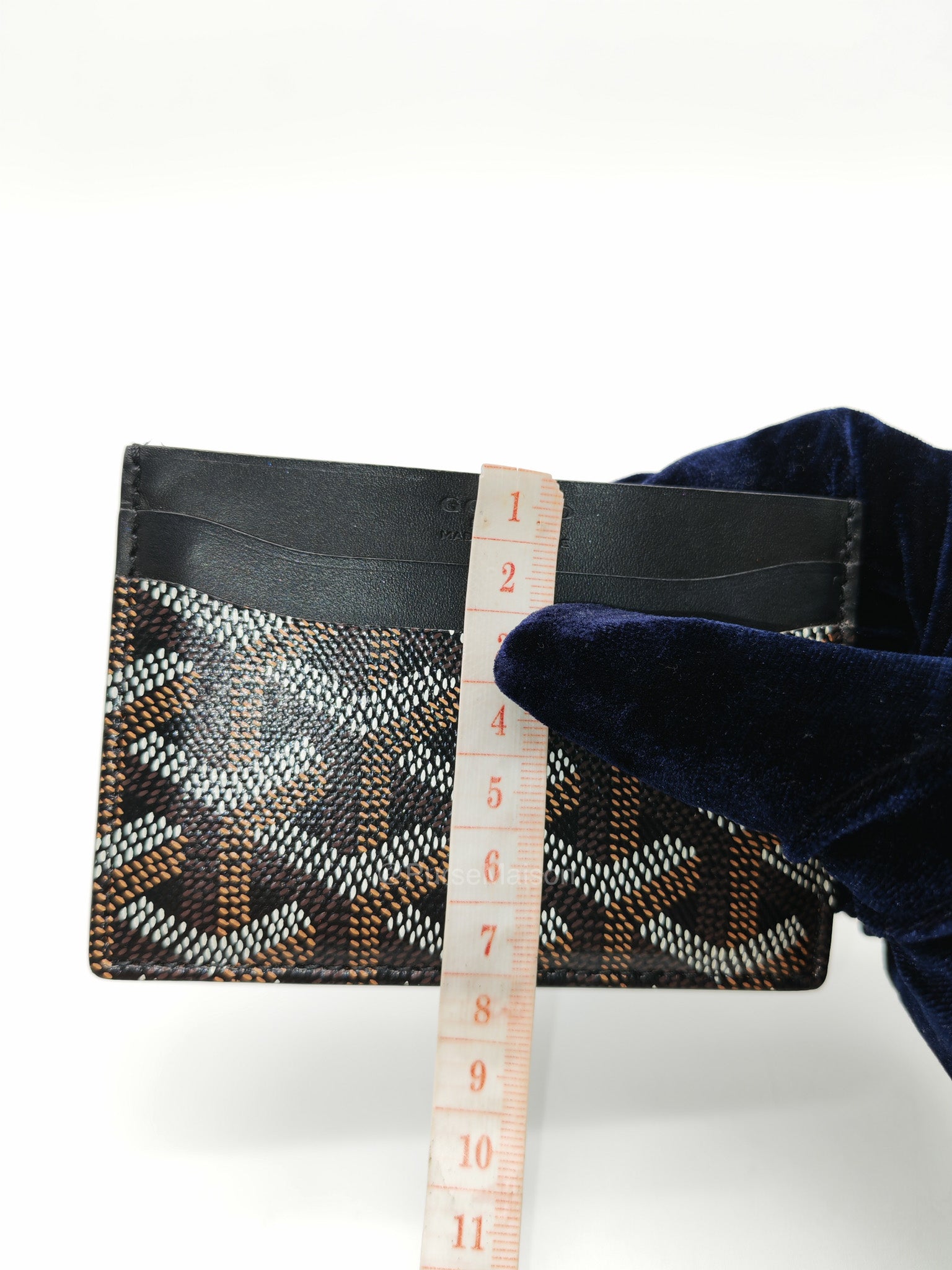 Goyard Saint Sulpice Card Holder in Black Goyardine Canvas | Purse Maison Luxury Bags Shop