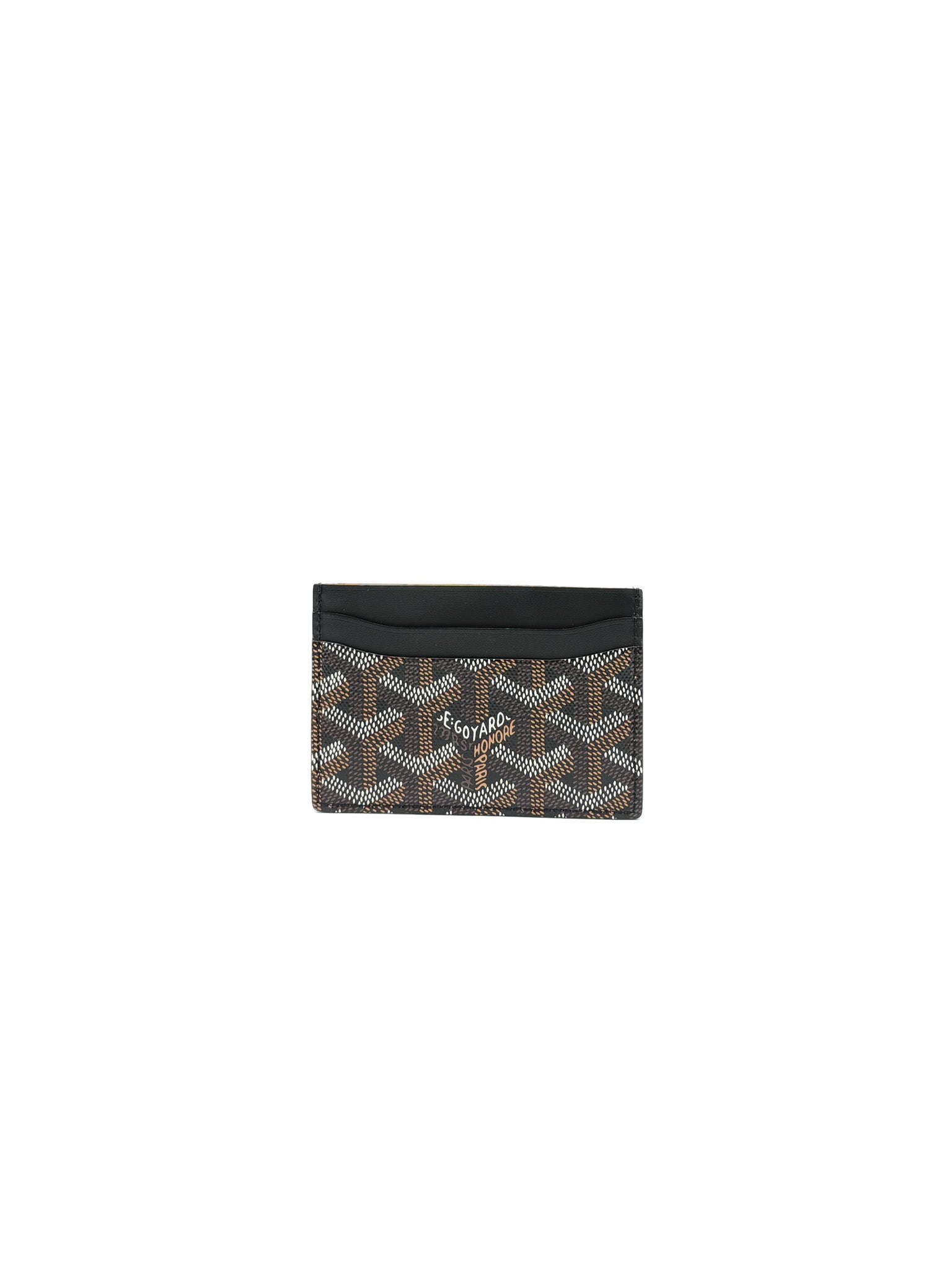 Goyard Saint Sulpice Card Holder in Black Goyardine Canvas | Purse Maison Luxury Bags Shop