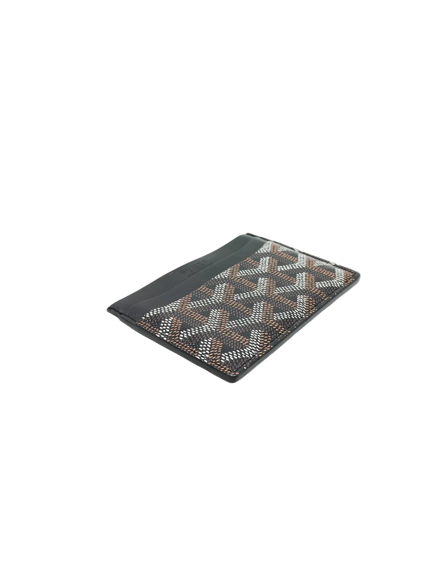 Goyard Saint Sulpice Card Holder in Black Goyardine Canvas | Purse Maison Luxury Bags Shop