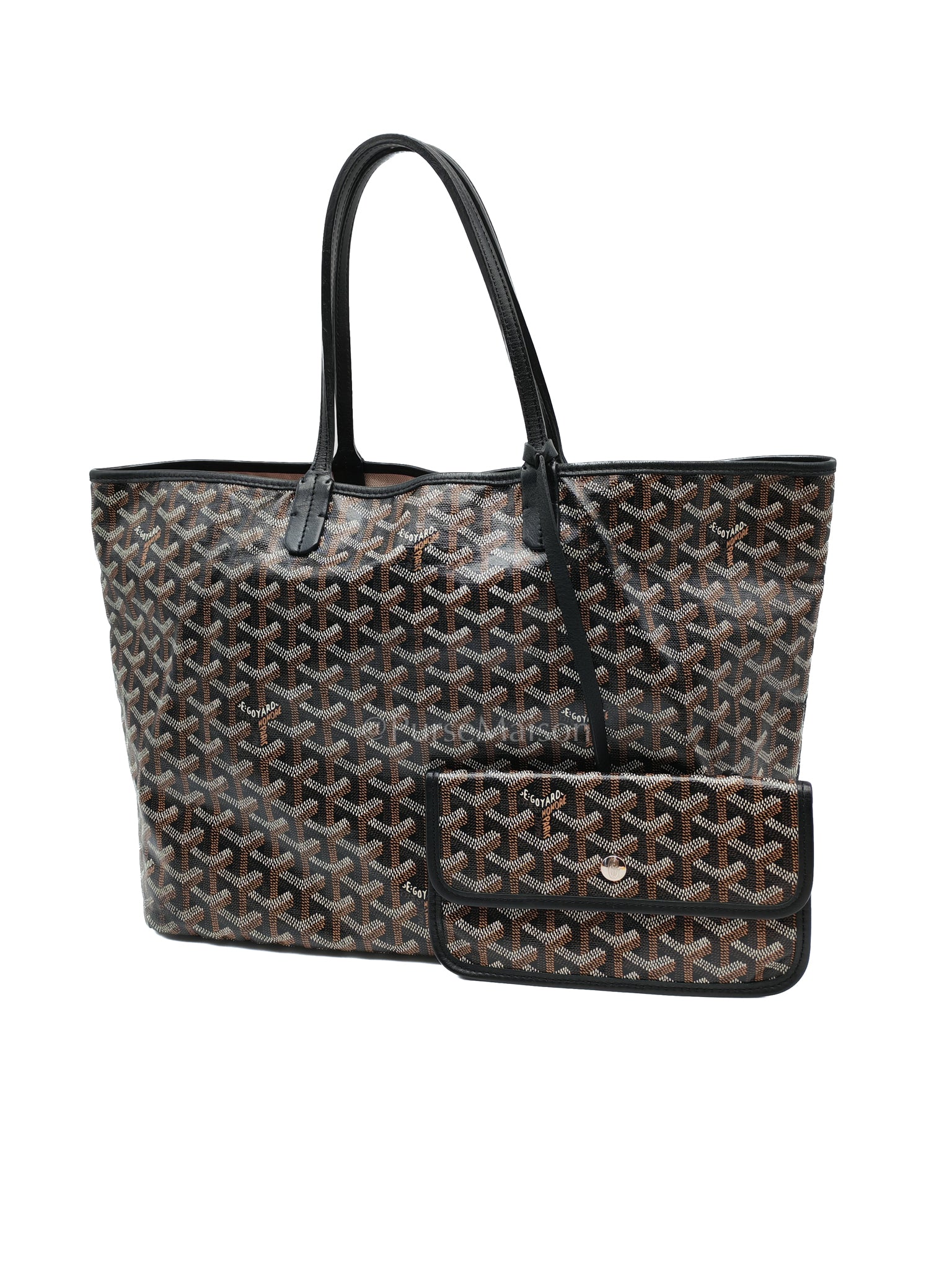 Goyard St. Louis Pm in Black Goyardine Canvas | Purse Maison Luxury Bags Shop