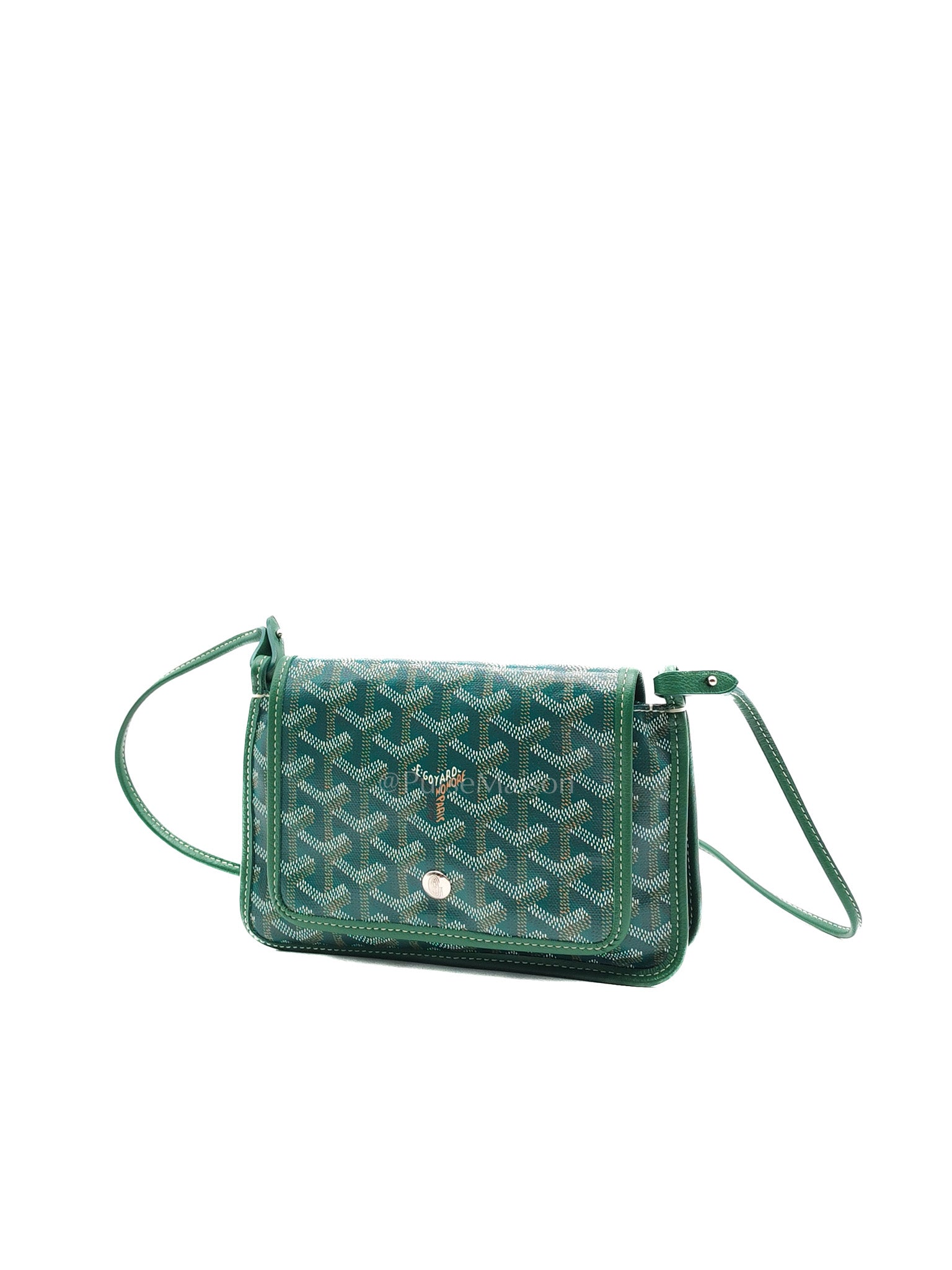 Goyard Plumet Crossbody Bag in Green Goyardine Canvas
