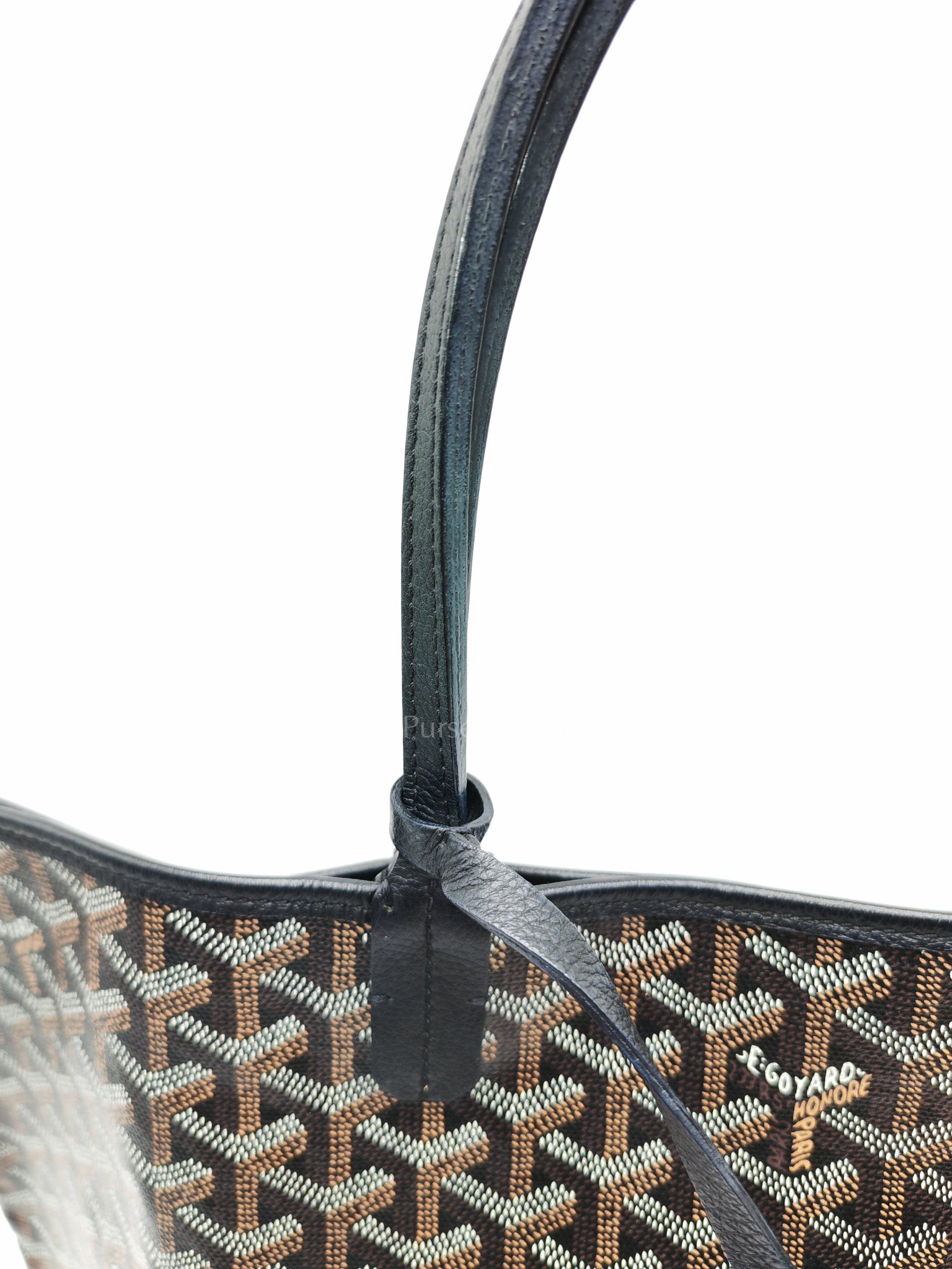 Saint Louis Tote Bag PM in Black Goyardine Canvas