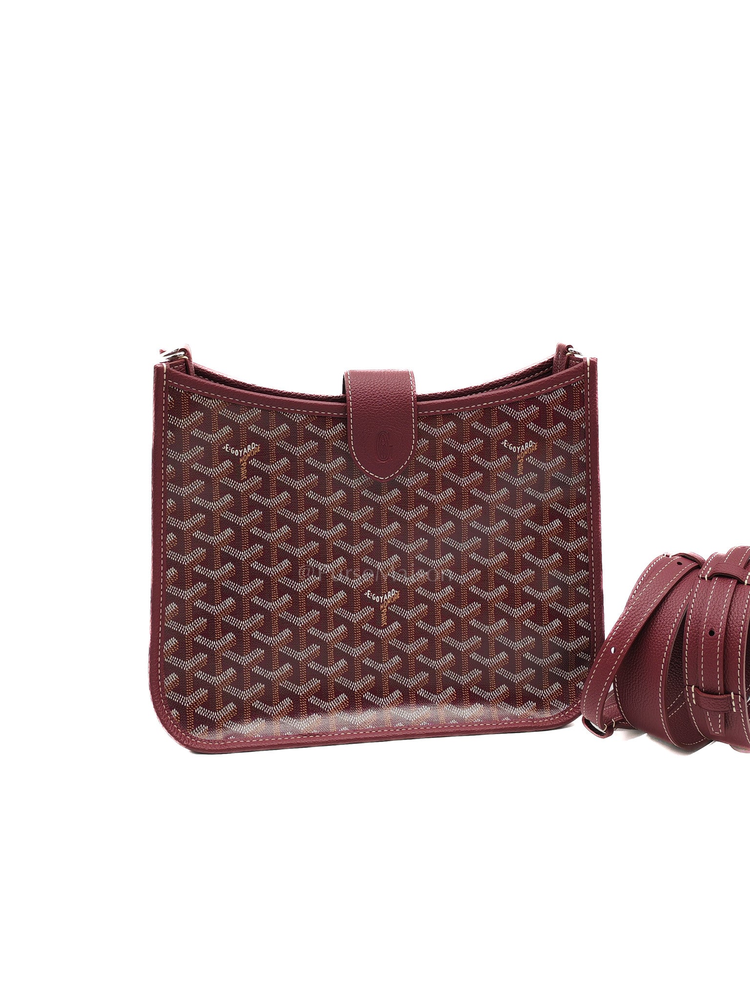 Sac Musette Crossbody Bag PM in Burgundy Goyardine Canvas