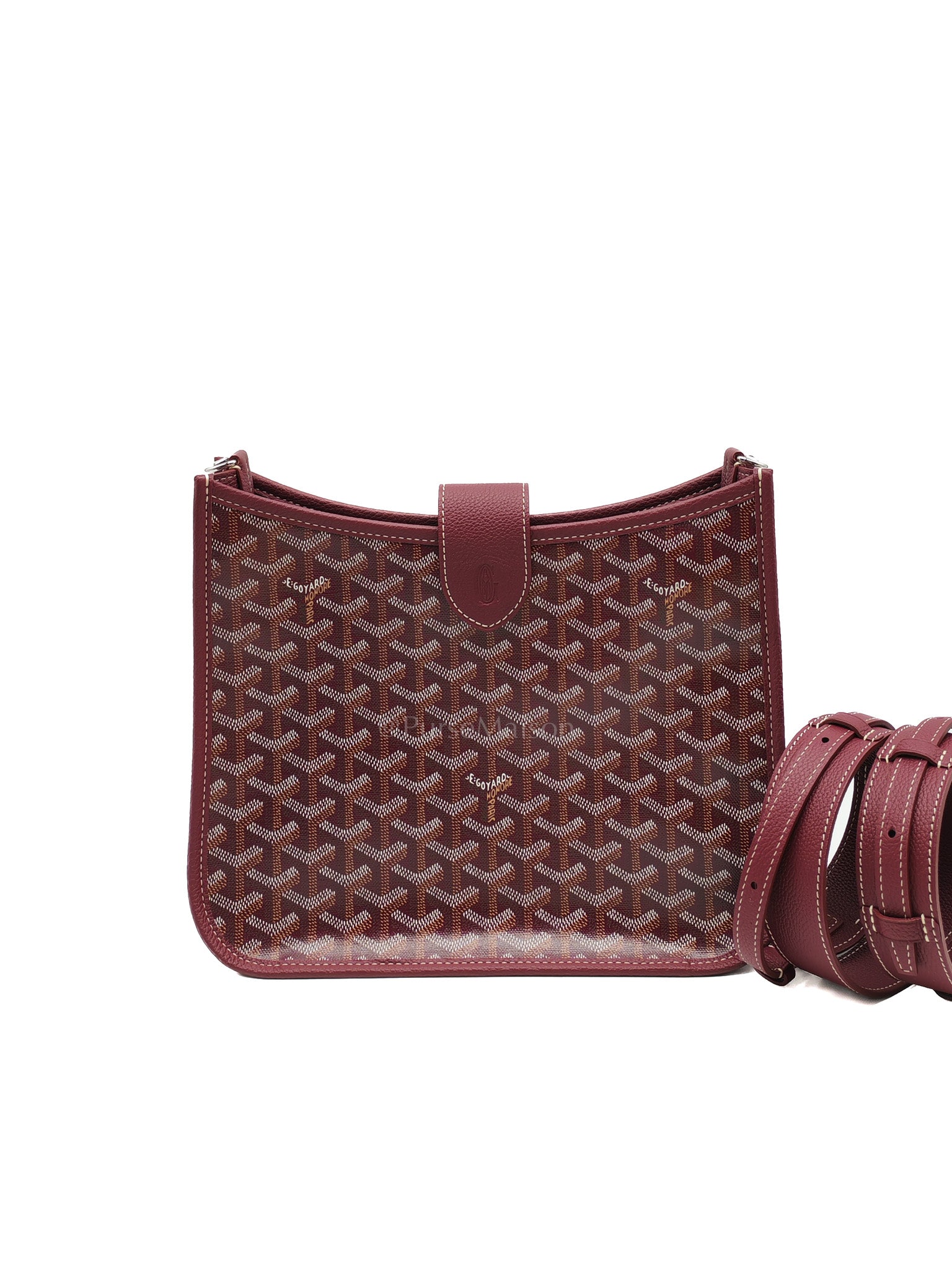 Sac Musette Crossbody Bag PM in Burgundy Goyardine Canvas