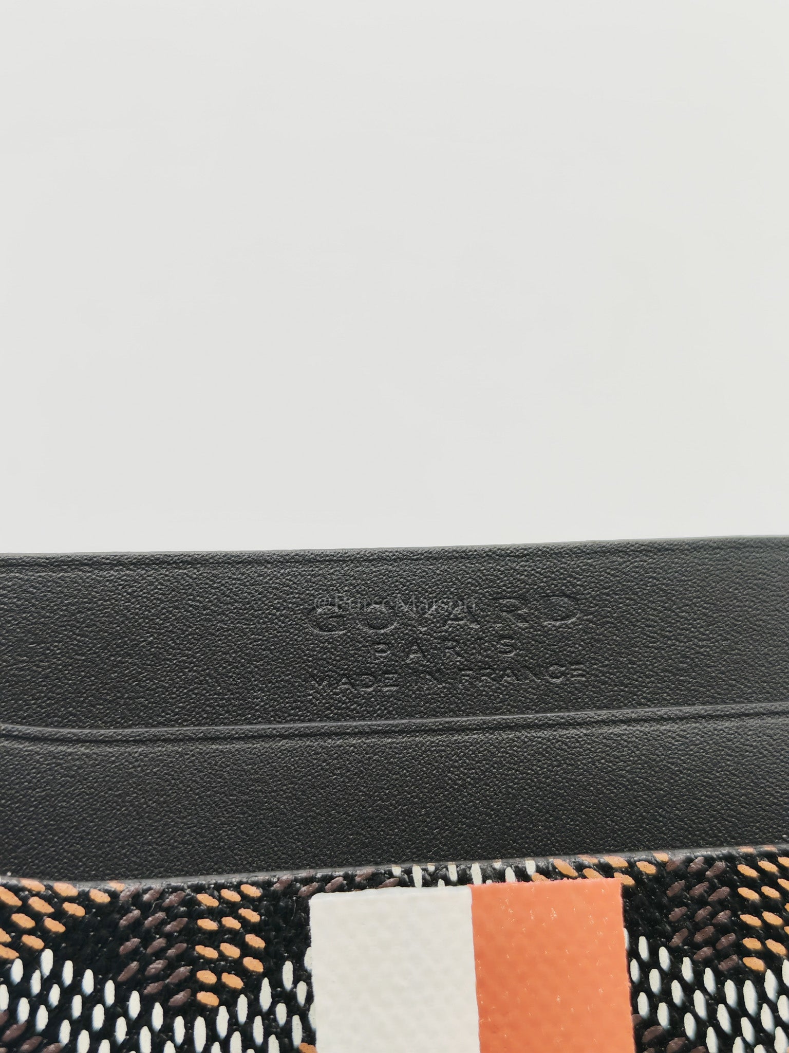Saint Sulpice Card Holder in Black Goyardine Canvas
